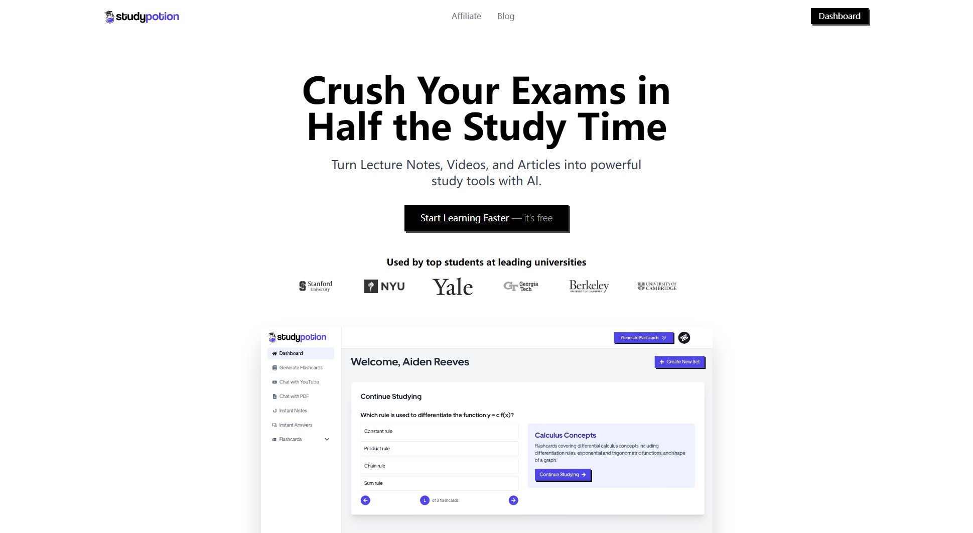 Study Potion AI Study Potion AI Interface & Screenshots Study Potion AI Study Potion AI Interface & Screenshots