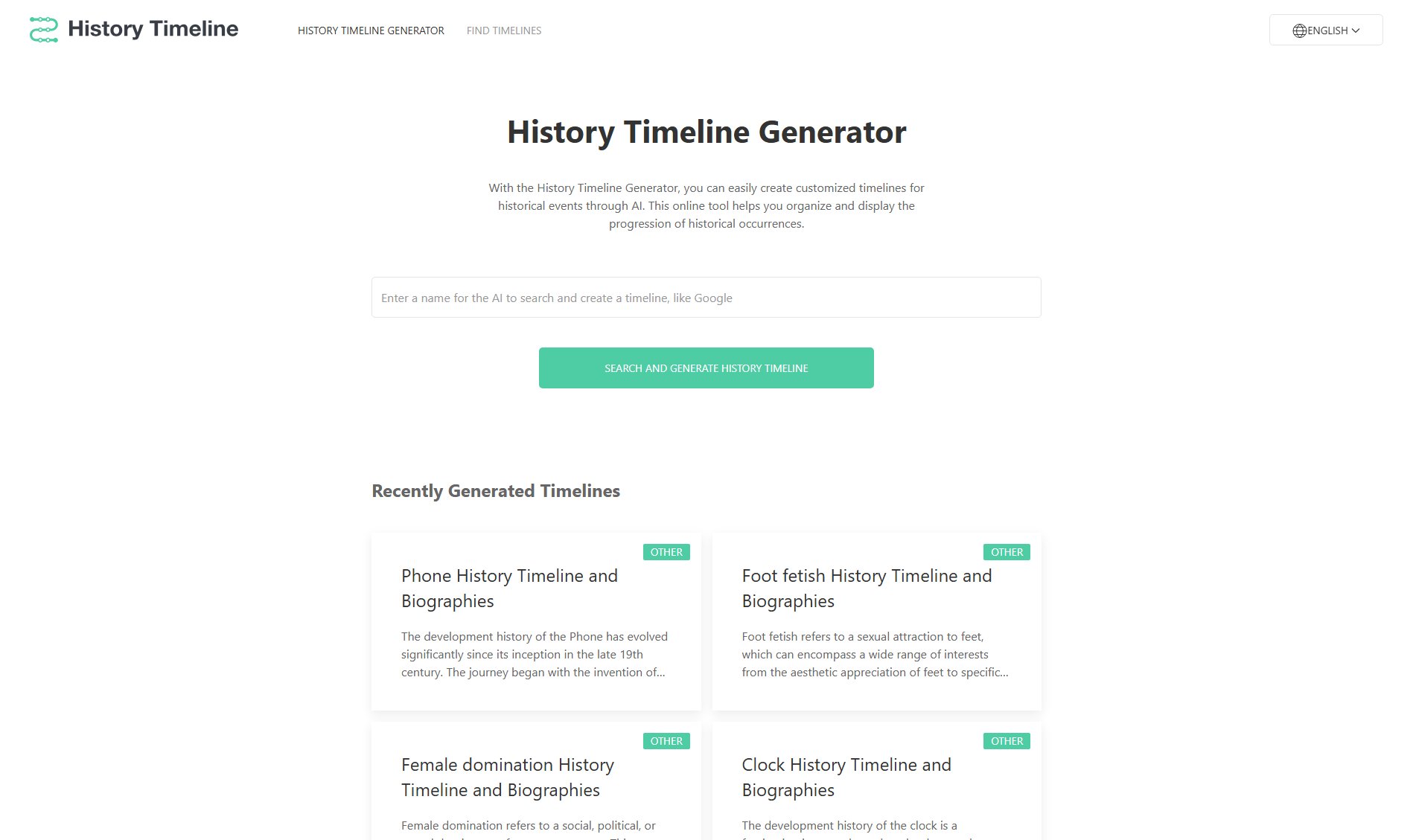 History Timeline Generator History Timeline Generator Interface & Screenshots History Timeline Generator History Timeline Generator Interface & Screenshots