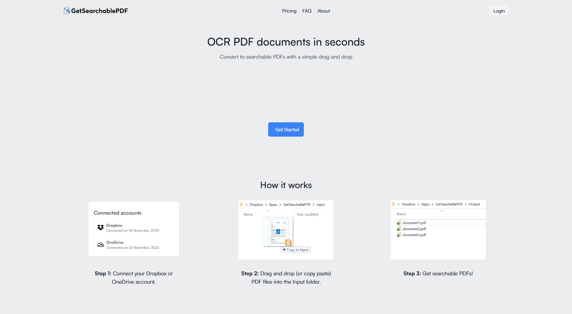 GetSearchablePDF GetSearchablePDF Interface & Screenshots