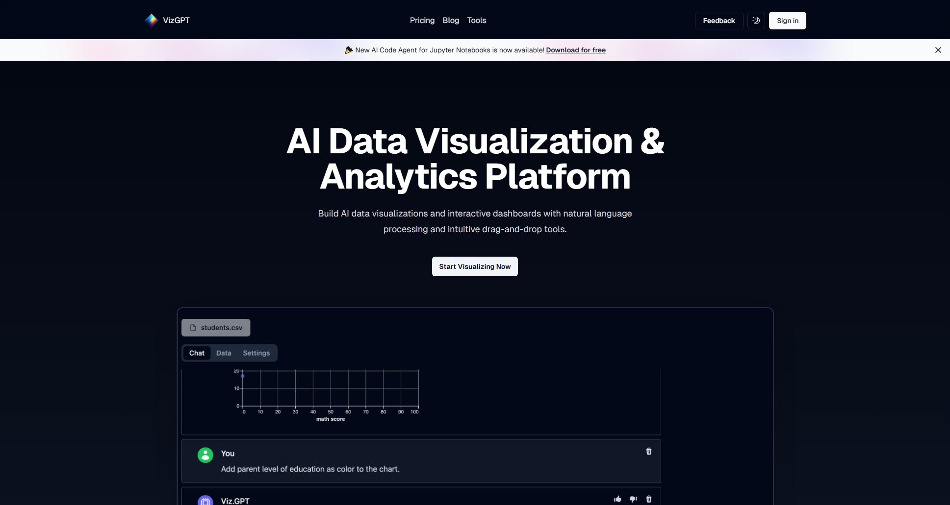vizGPT vizGPT Interface & Screenshots vizGPT vizGPT Interface & Screenshots