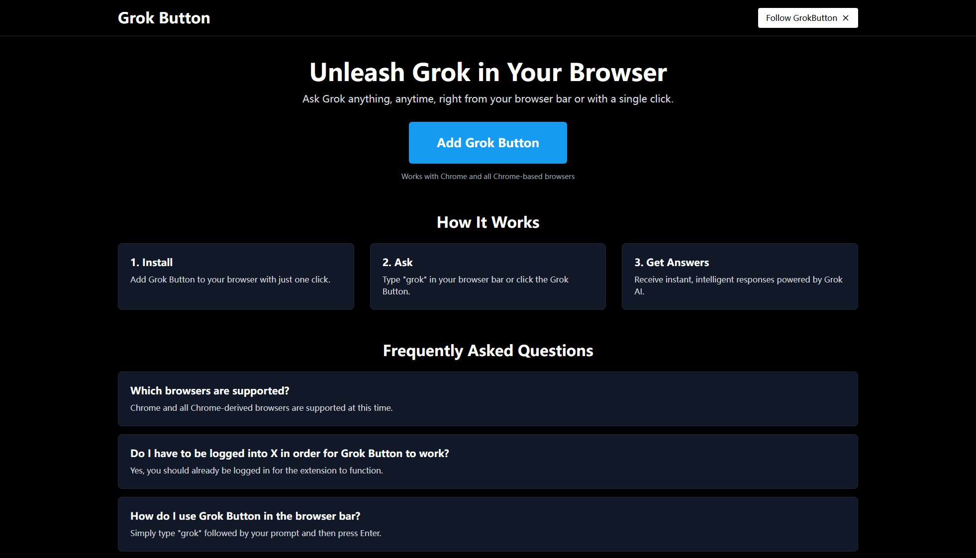 Grok Button Grok Button Interface & Screenshots