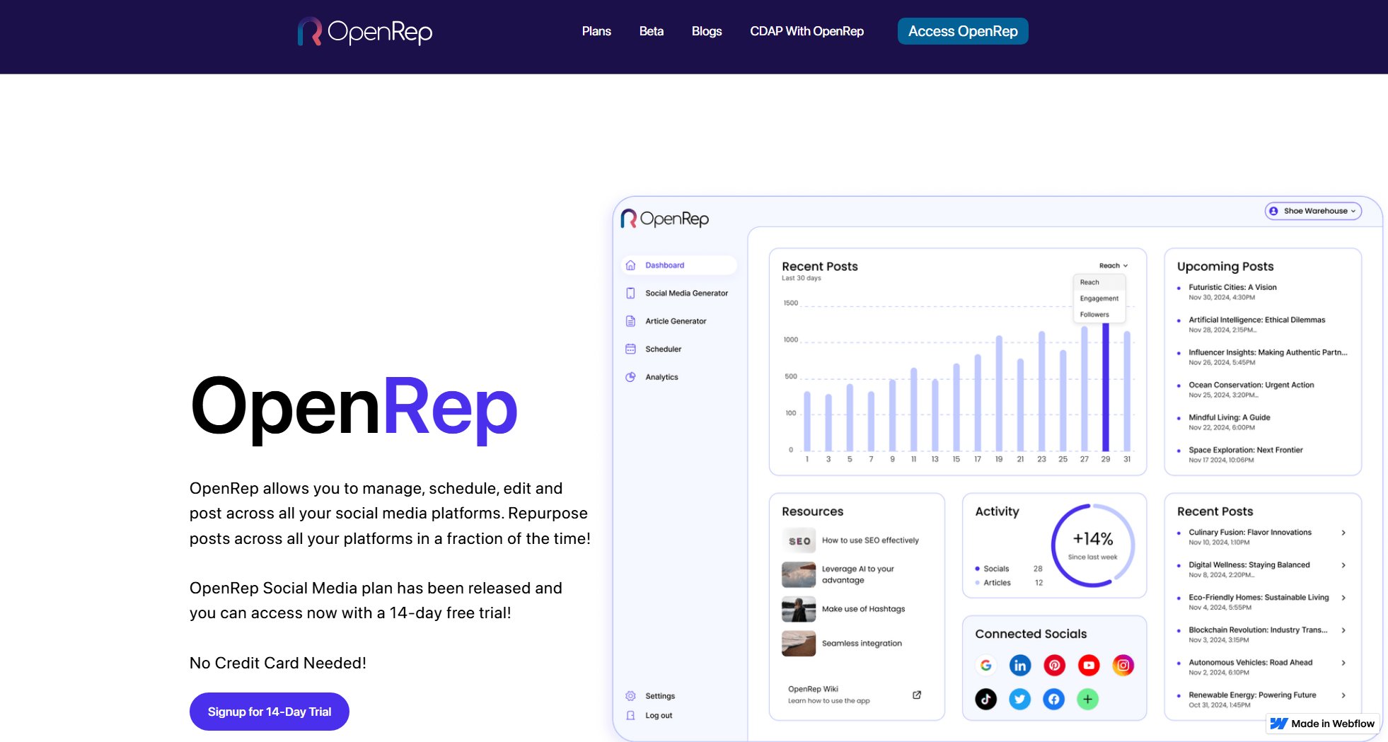 OpenRep OpenRep Interface & Screenshots OpenRep OpenRep Interface & Screenshots