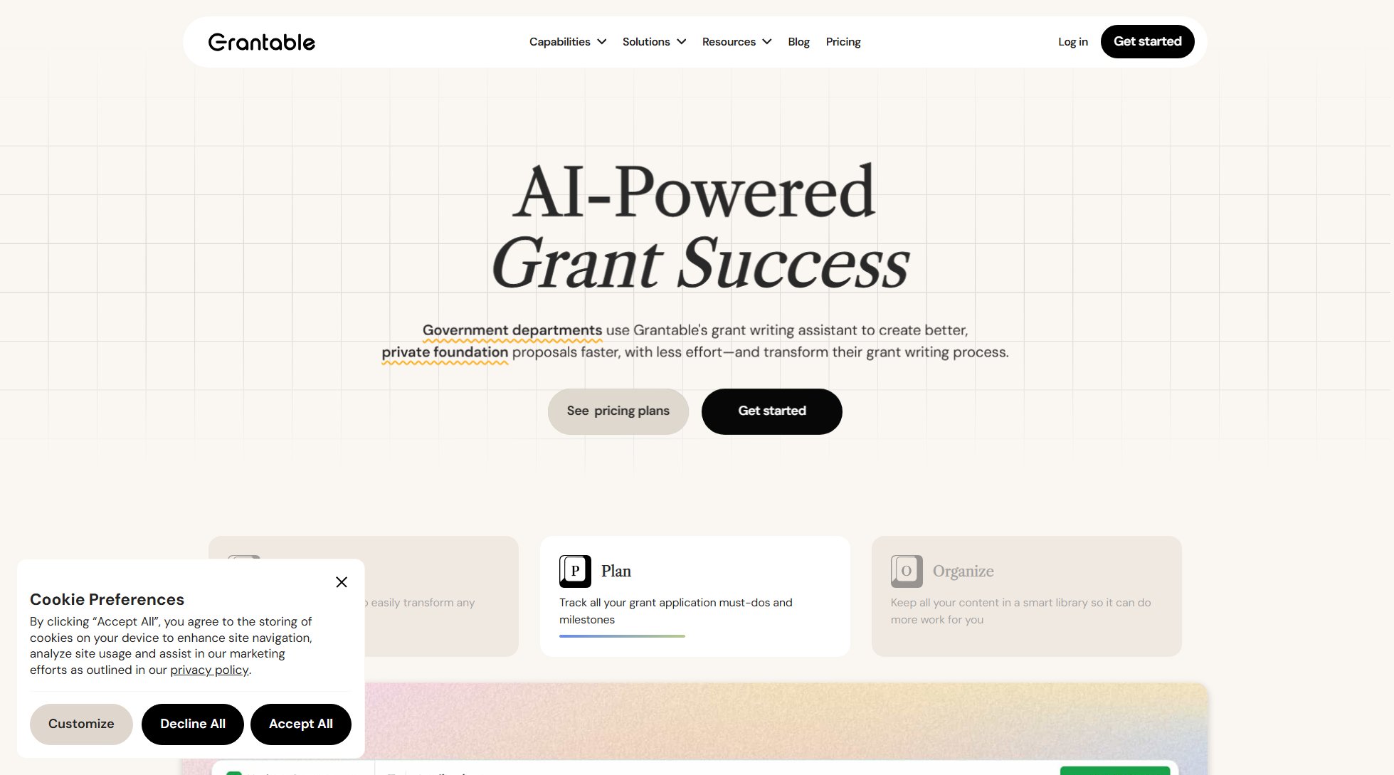 Grantable Grantable Interface & Screenshots Grantable Grantable Interface & Screenshots