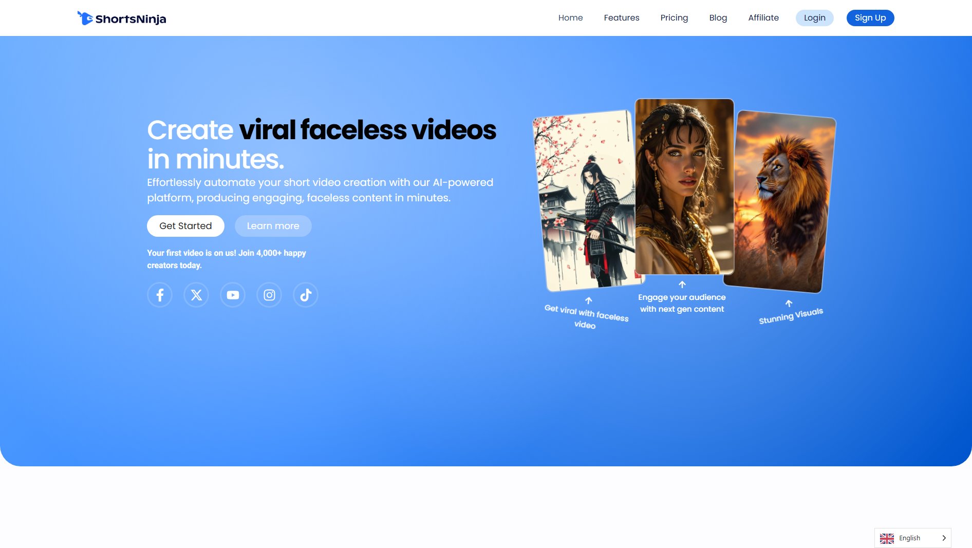 ShortsNinja ShortsNinja Interface & Screenshots