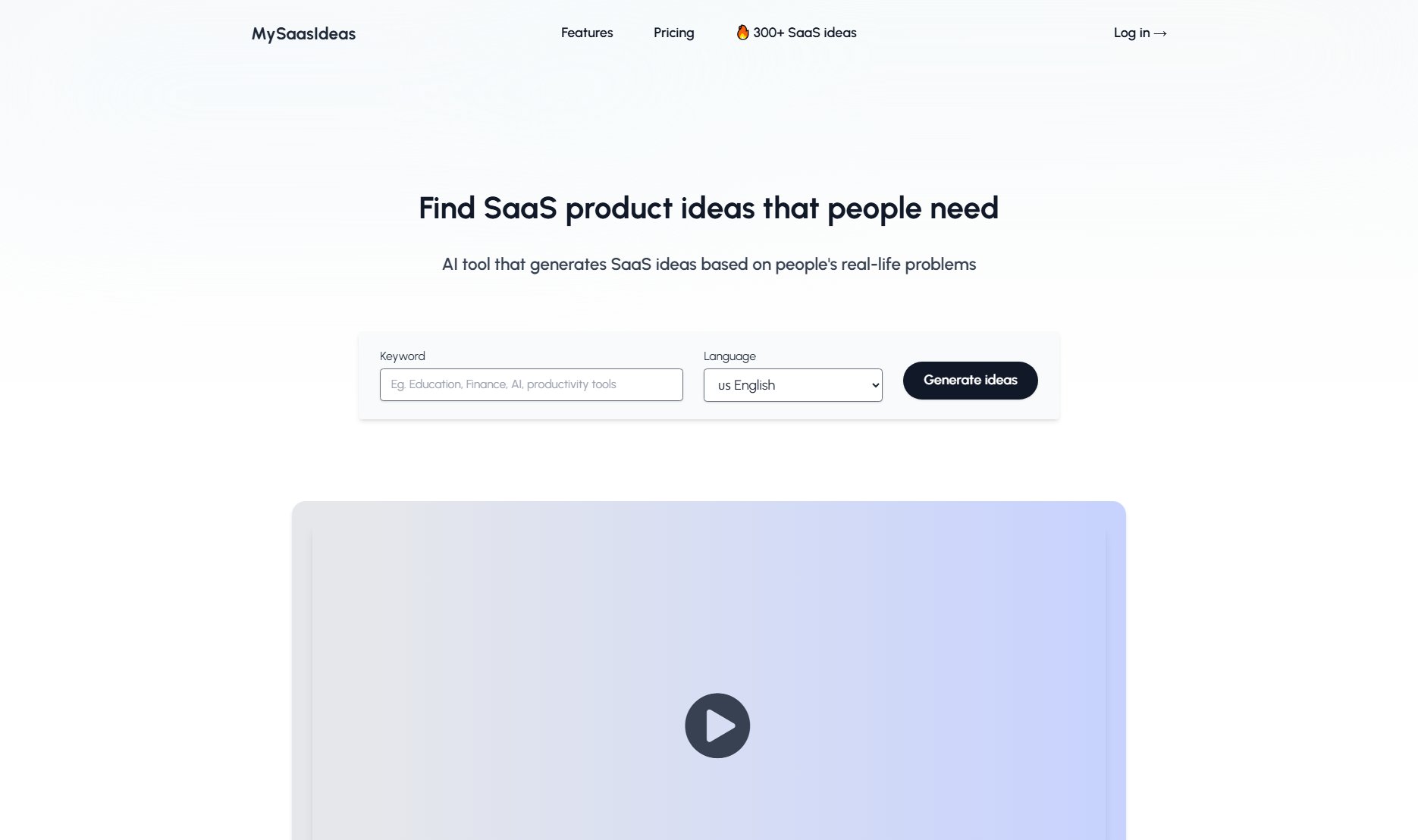 MySaaSIdeas MySaaSIdeas Interface & Screenshots MySaaSIdeas MySaaSIdeas Interface & Screenshots