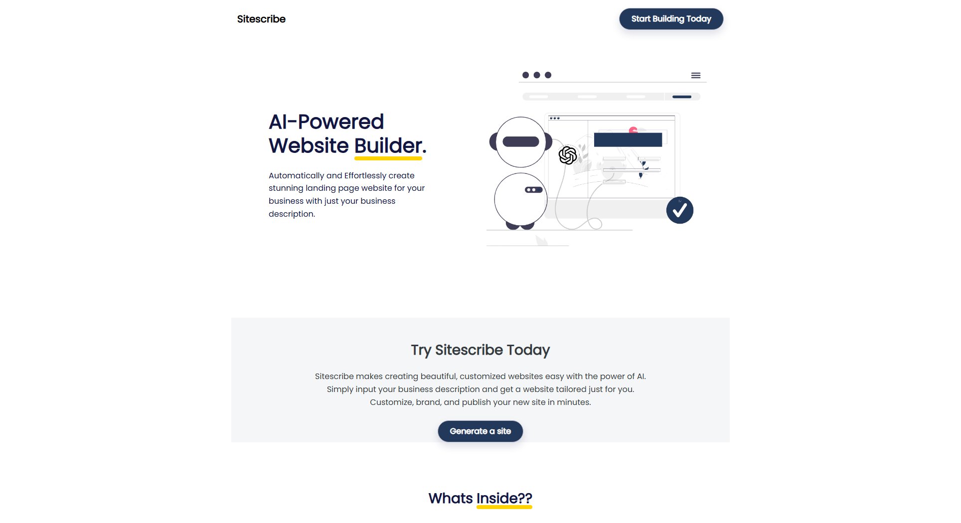 Sitescribe Sitescribe Interface & Screenshots