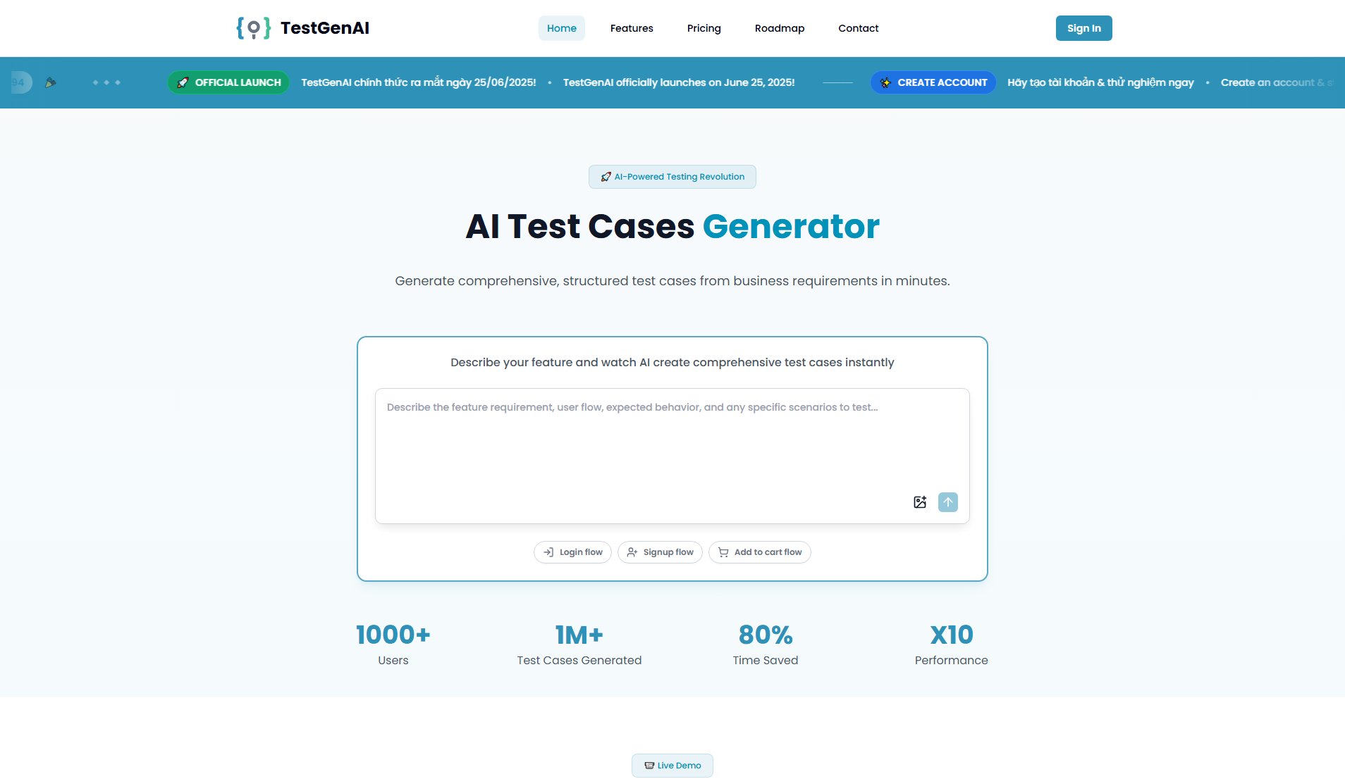 TestGenAI Screenshot