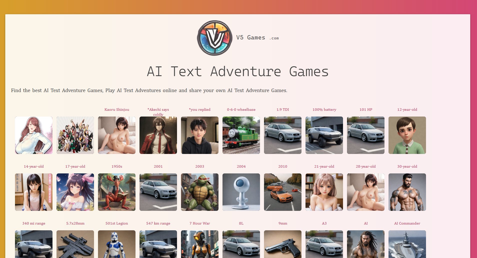 V5 Games AI Chat V5 Games AI Chat Interface & Screenshots