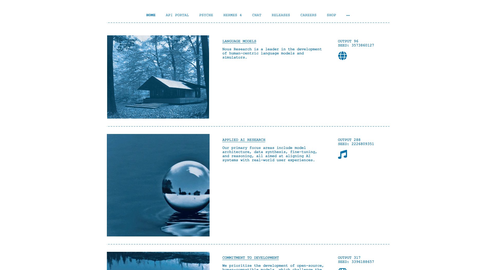 NOUS RESEARCH NOUS RESEARCH Interface & Screenshots