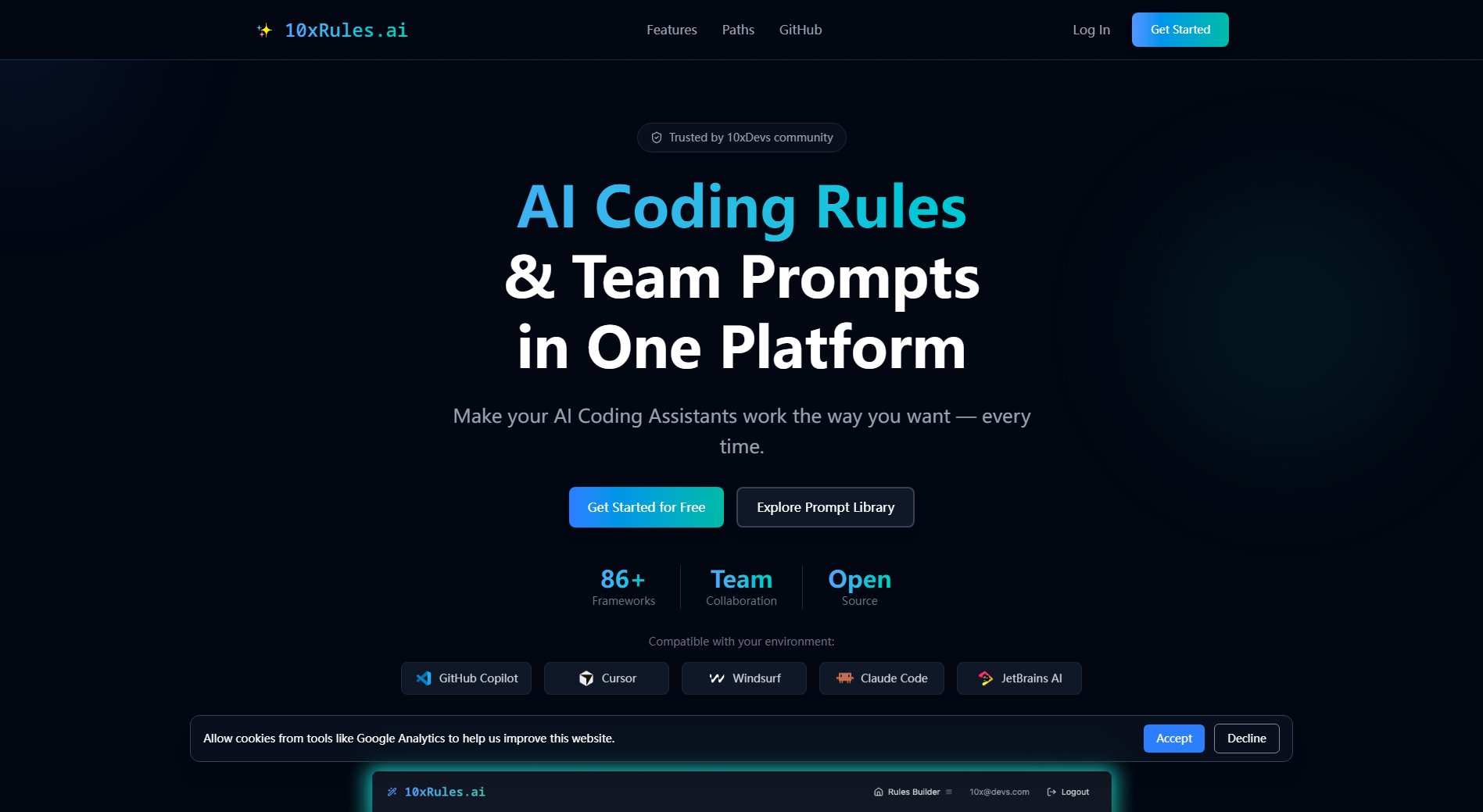 10xRules.ai 10xRules.ai Interface & Screenshots 10xRules.ai 10xRules.ai Interface & Screenshots