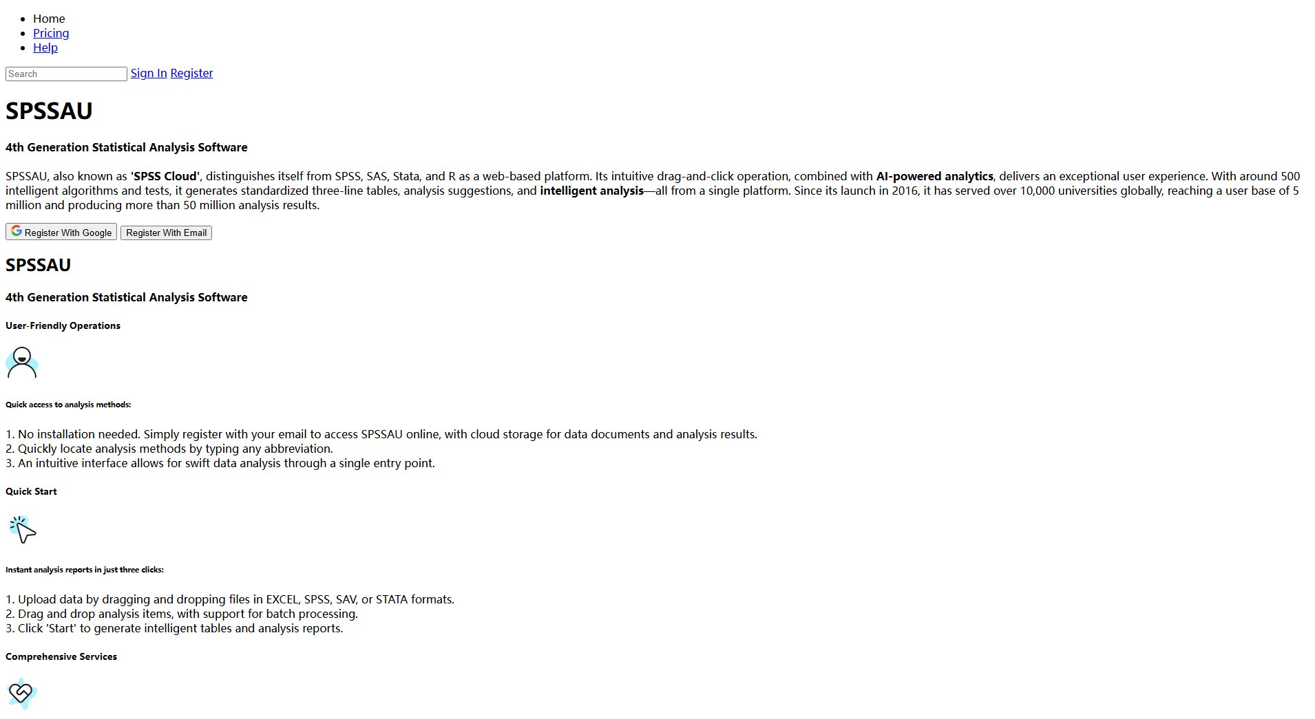 SPSSAU SPSSAU Interface & Screenshots