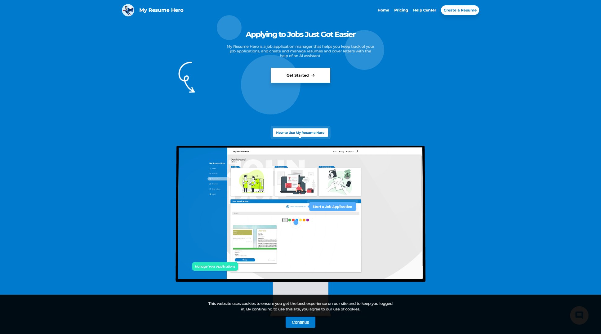 My Resume Hero My Resume Hero Interface & Screenshots