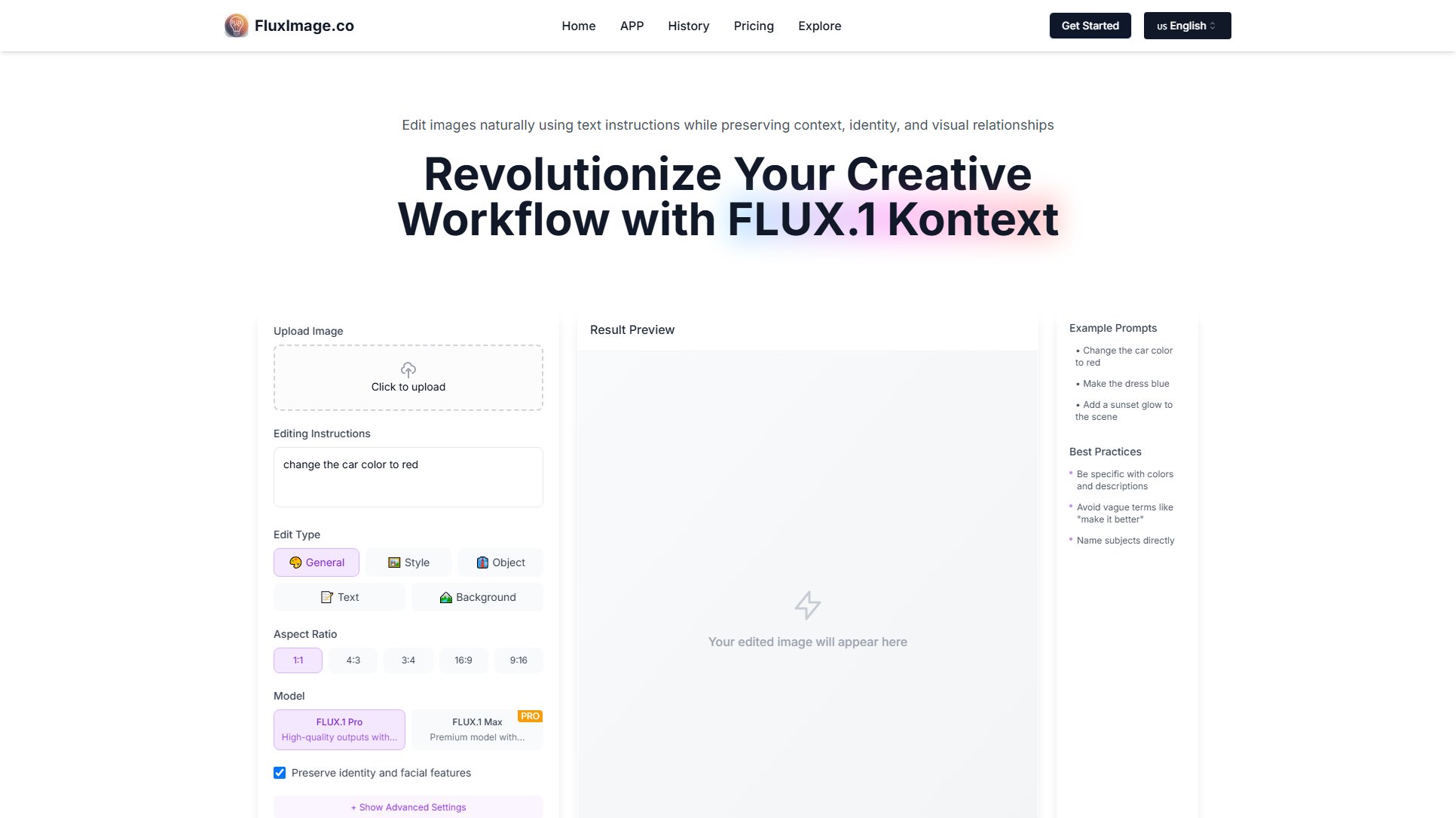 FLUX.1 Kontext FLUX.1 Kontext Interface & Screenshots