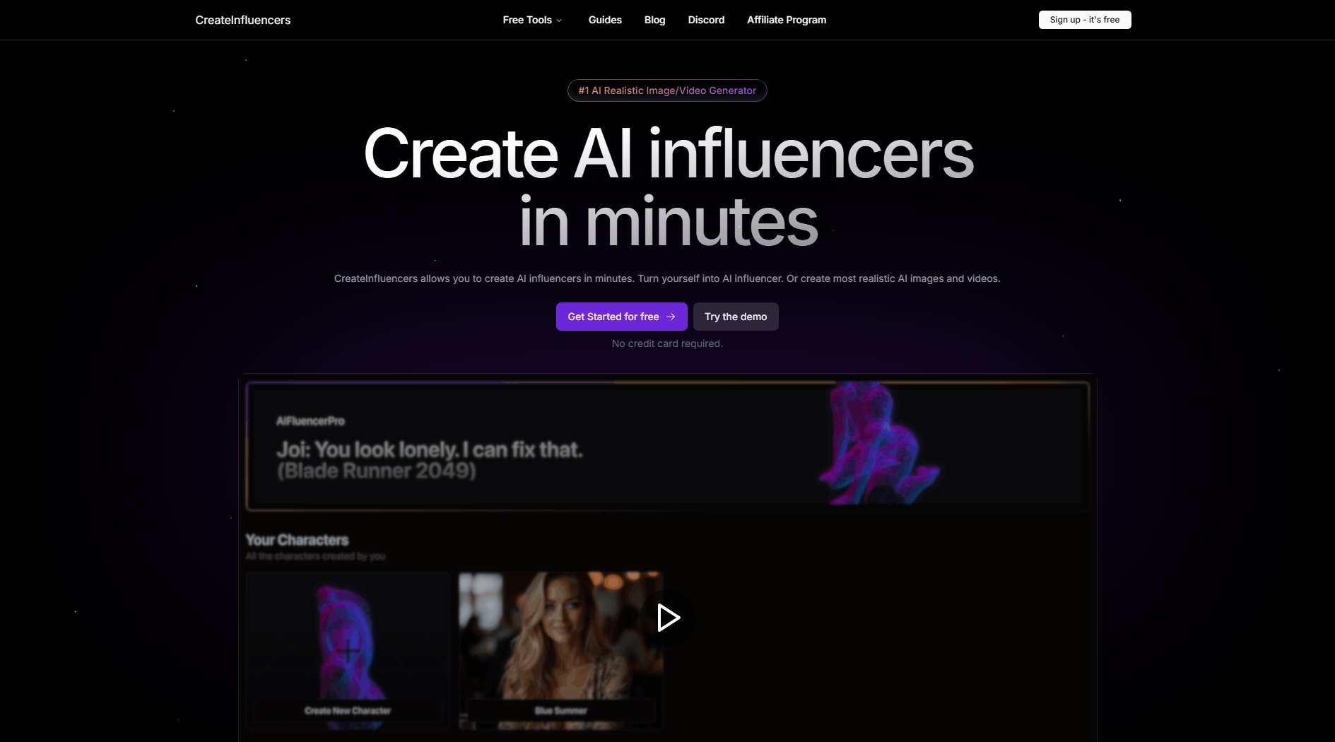 CreateInfluencers CreateInfluencers Interface & Screenshots CreateInfluencers CreateInfluencers Interface & Screenshots