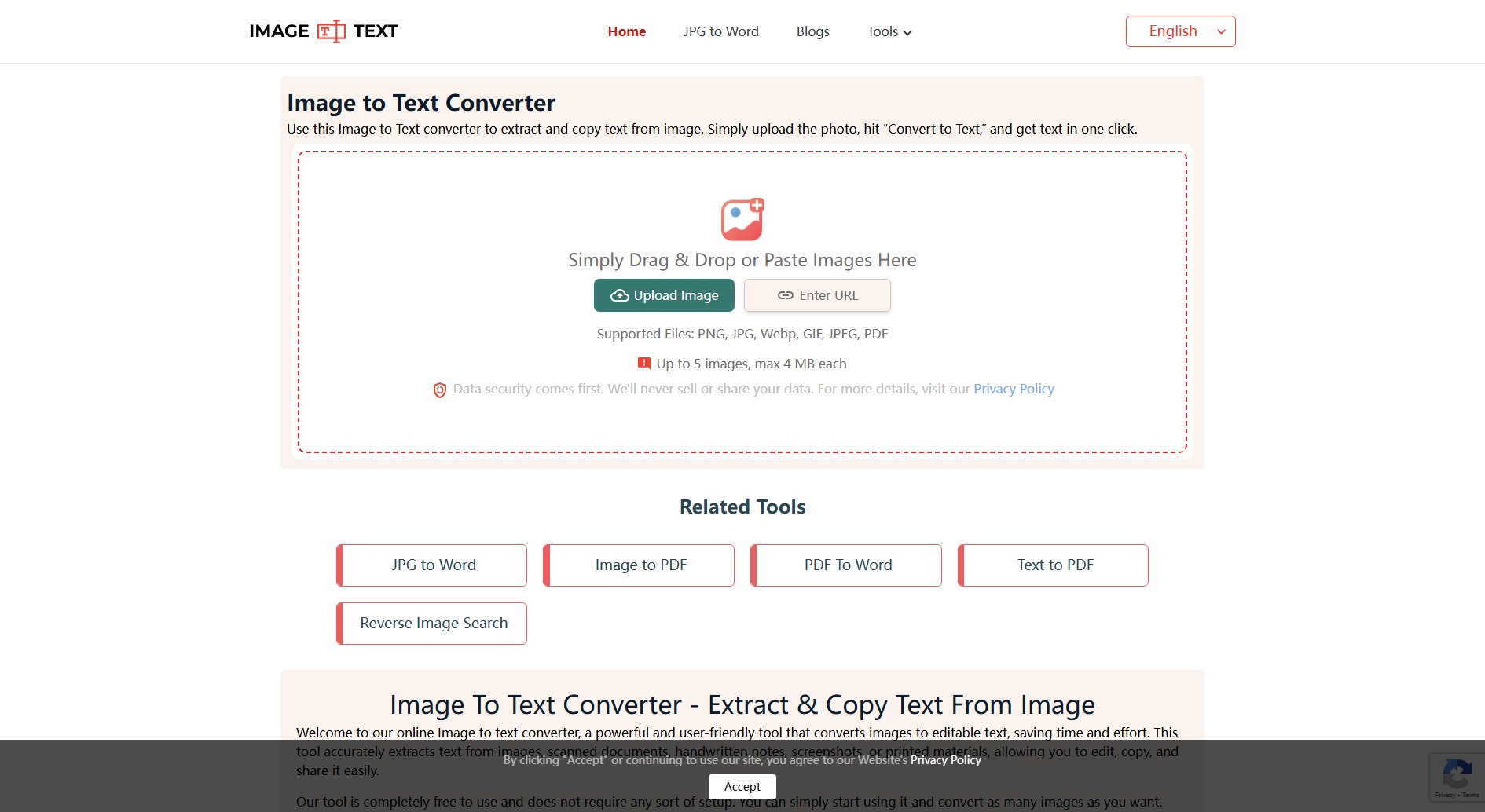 Image to Text Converter Image to Text Converter Interface & Screenshots