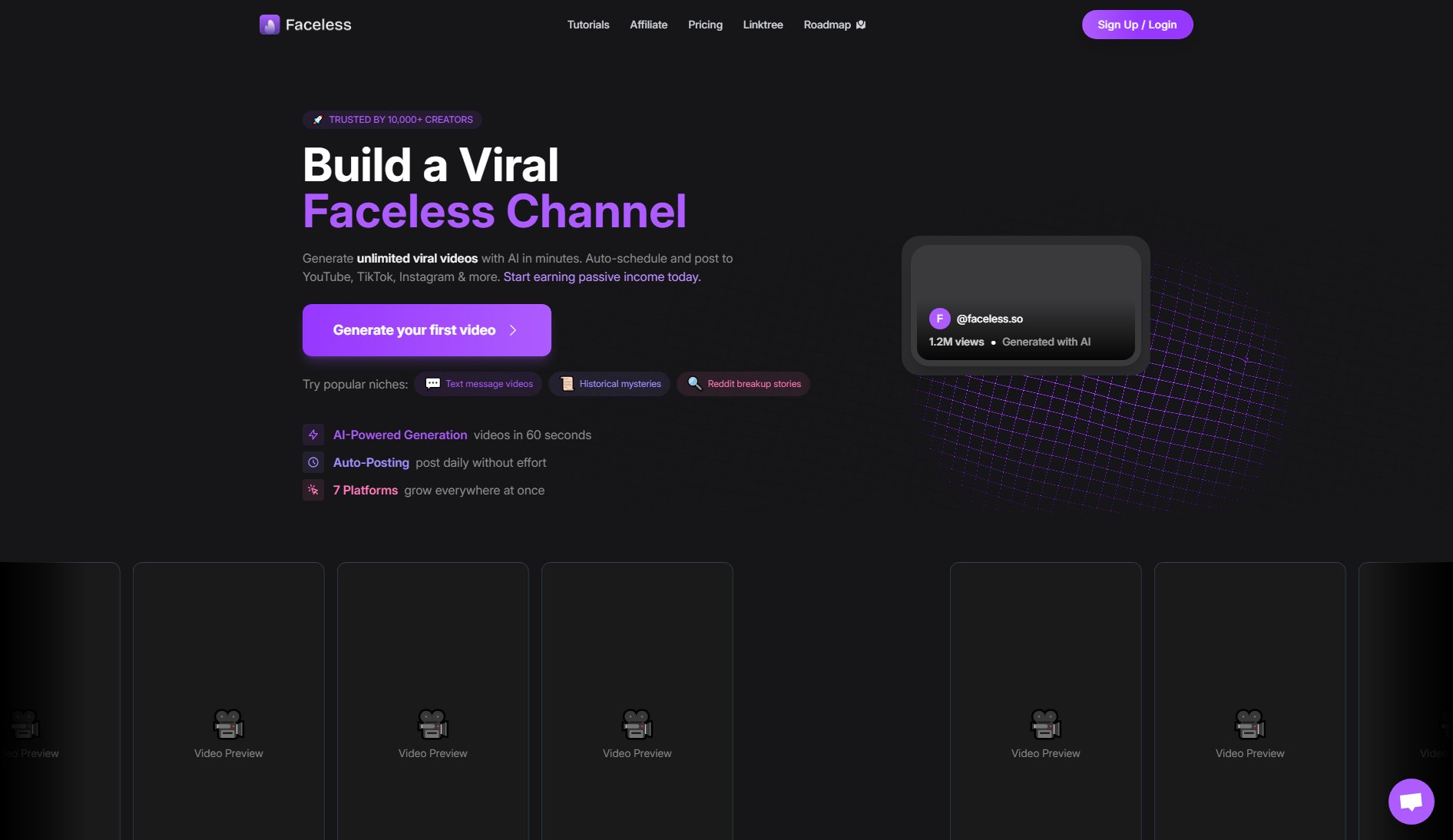 Faceless.so Faceless.so Interface & Screenshots Faceless.so Faceless.so Interface & Screenshots