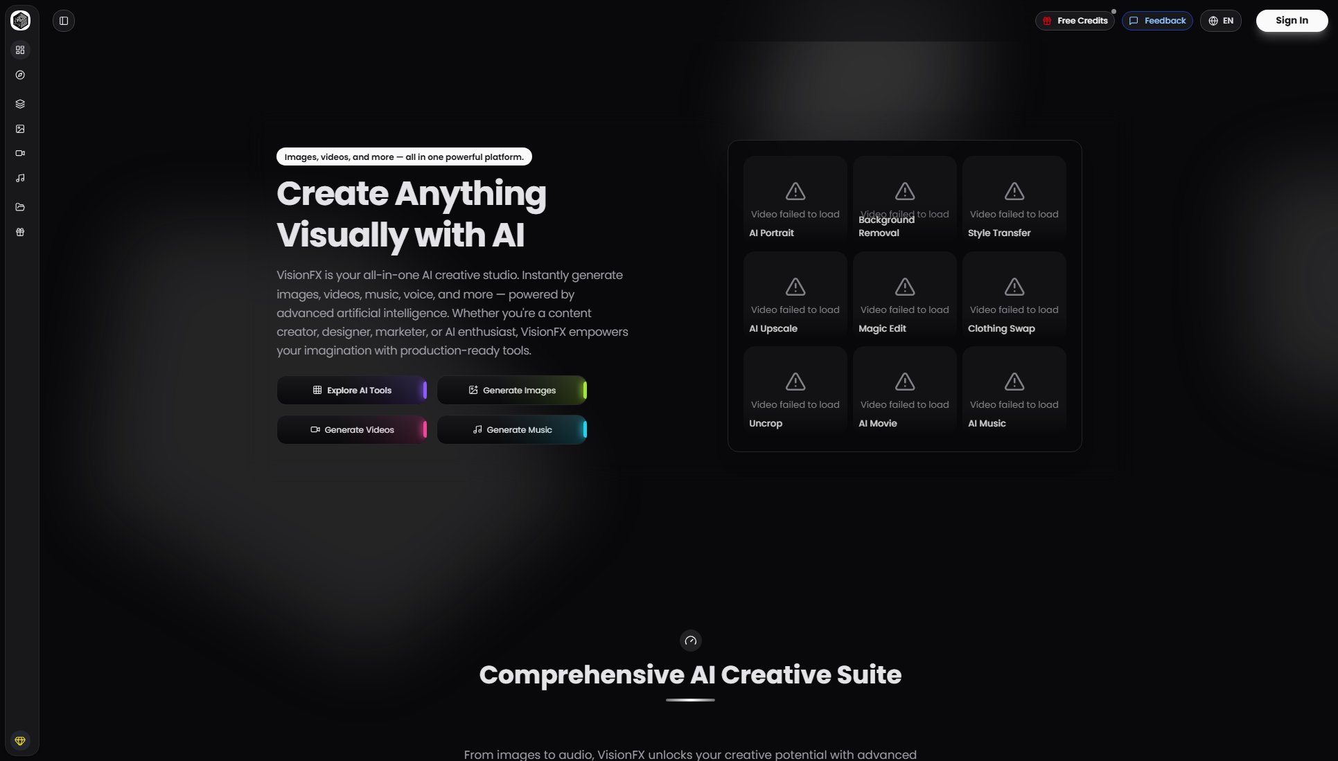 VisionFX VisionFX Interface & Screenshots
