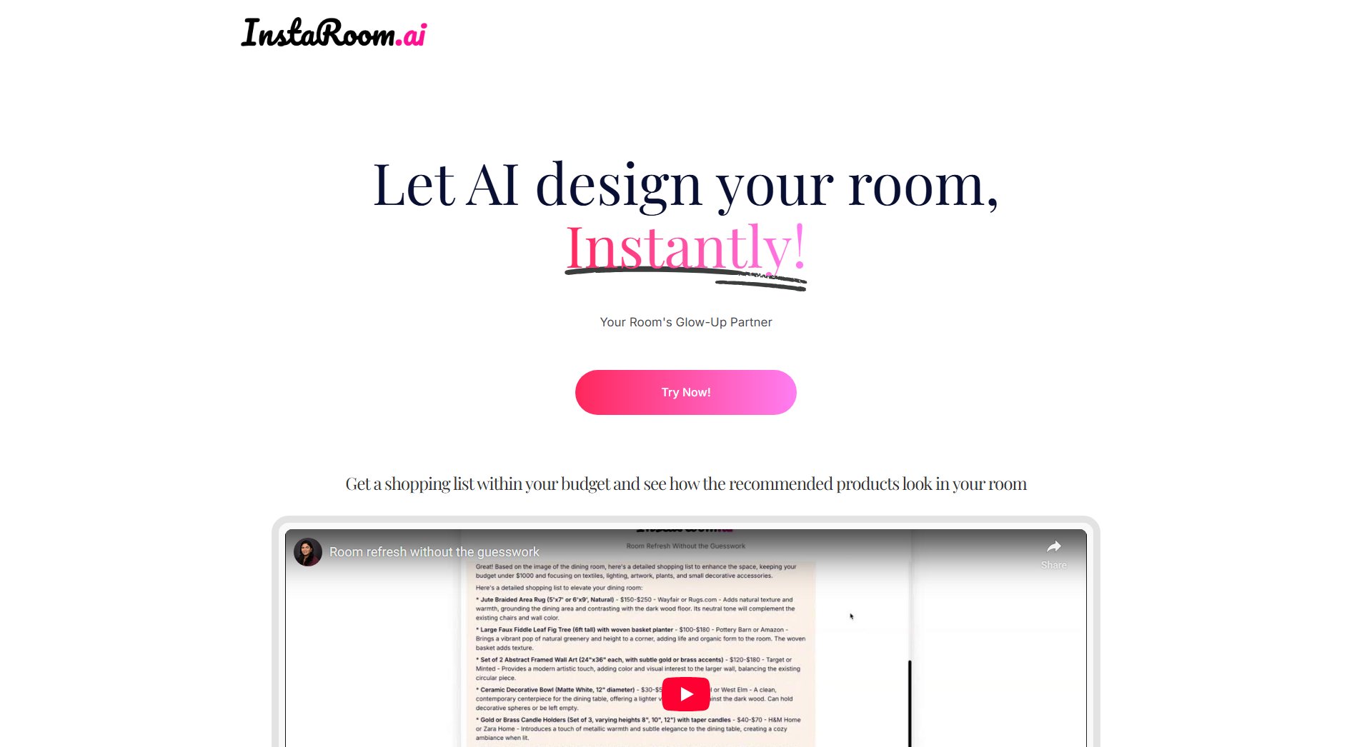 Instaroom Instaroom Interface & Screenshots Instaroom Instaroom Interface & Screenshots