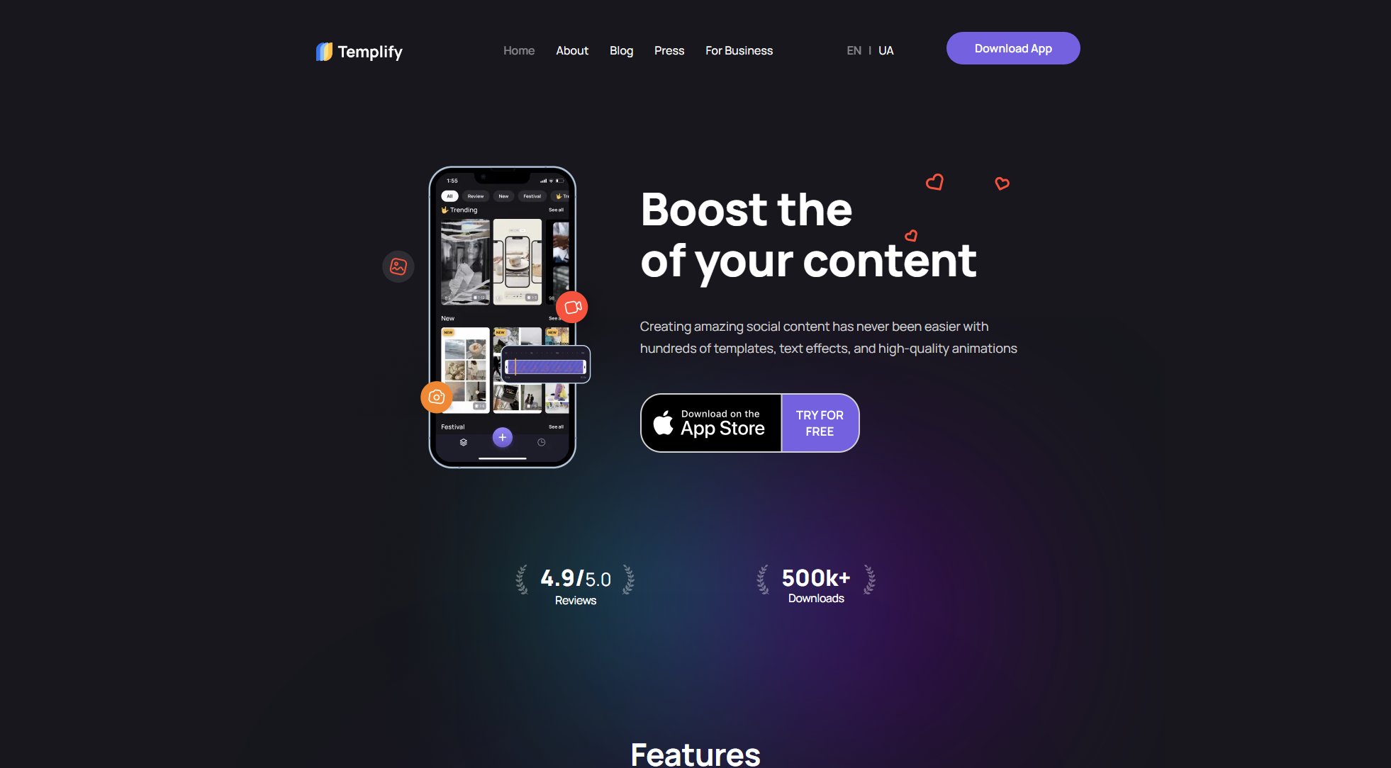 Templify App Screenshot