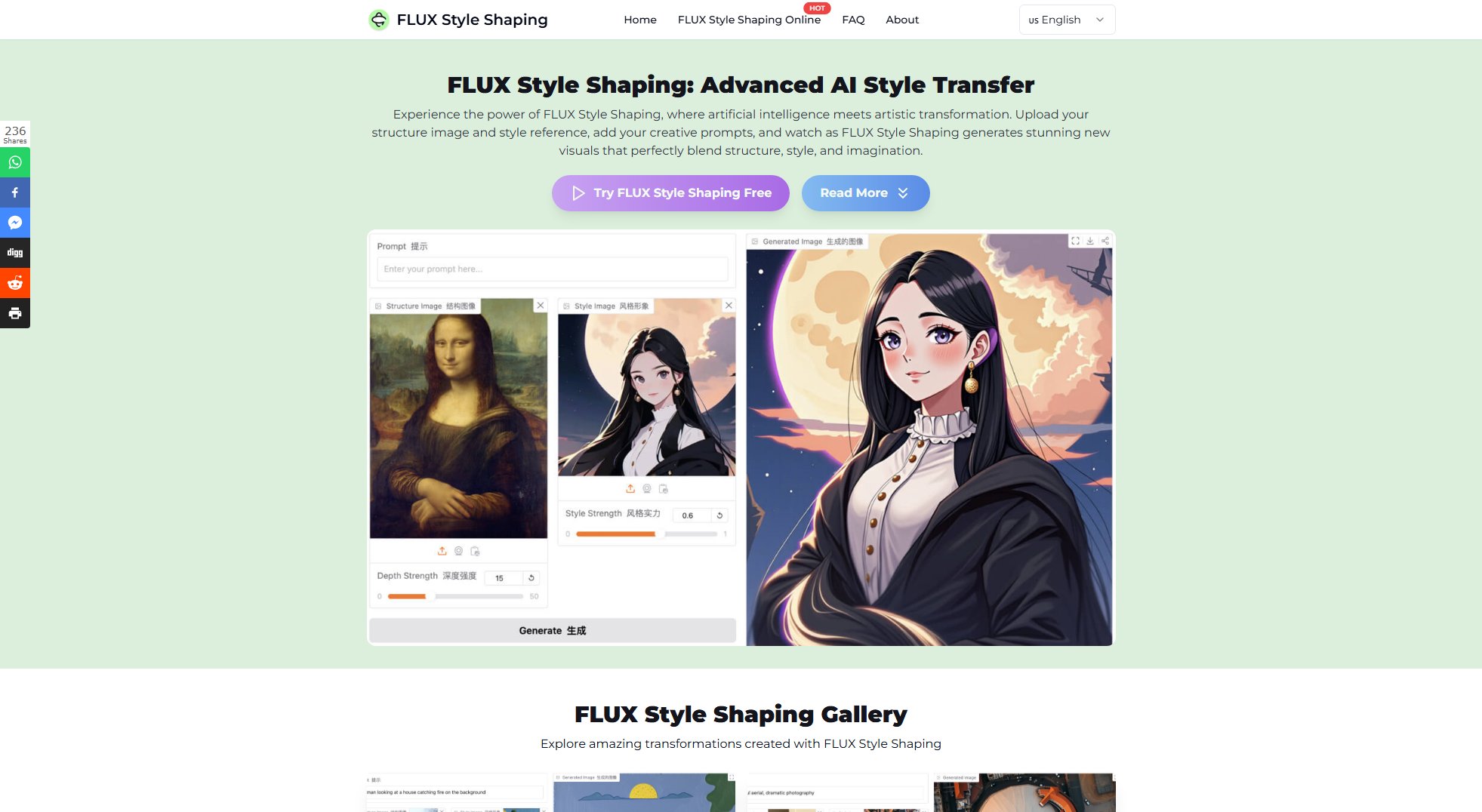 FLUX Style Shaping FLUX Style Shaping Interface & Screenshots