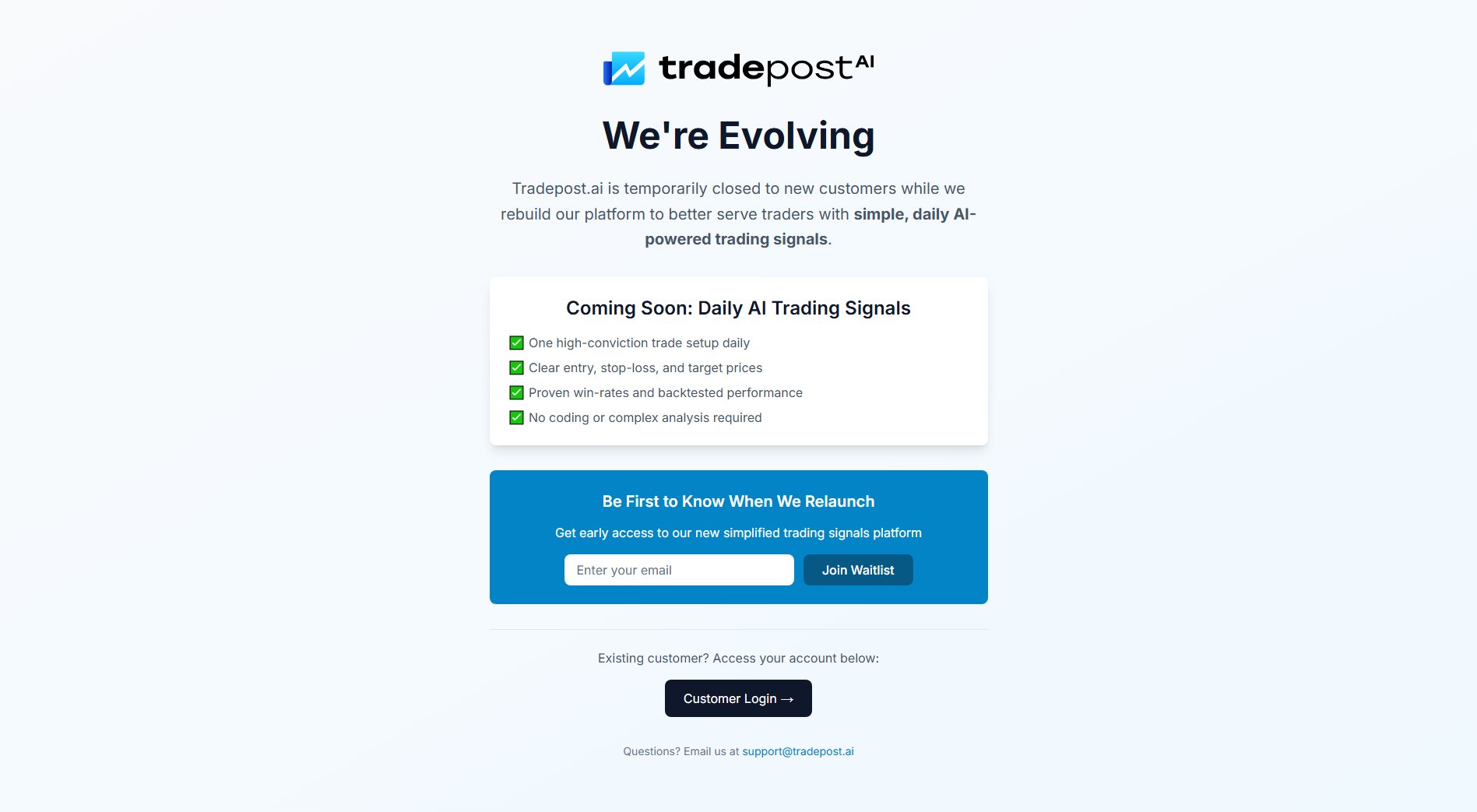 Tradepost.ai Tradepost.ai Interface & Screenshots