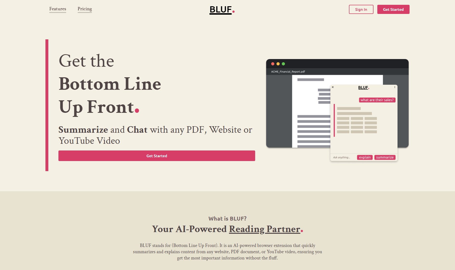 BLUF BLUF Interface & Screenshots BLUF BLUF Interface & Screenshots