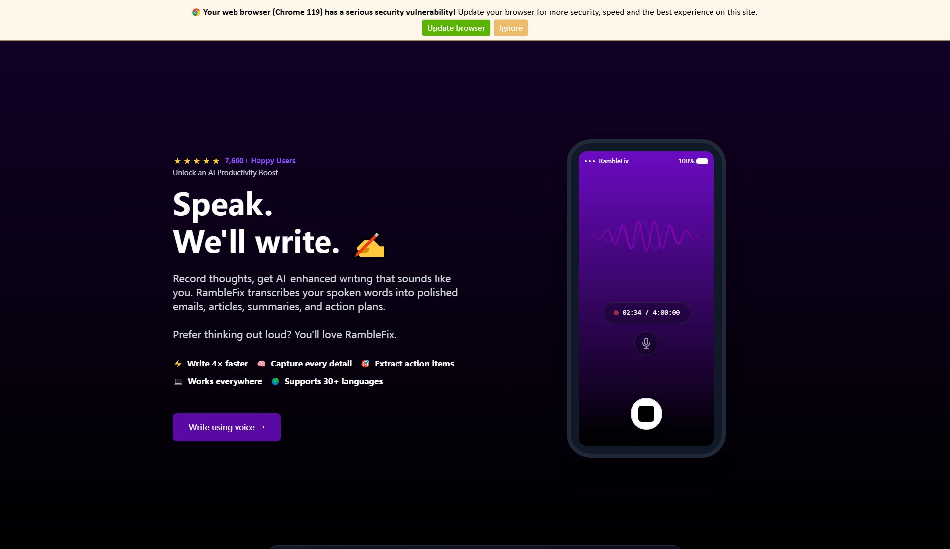 RambleFix RambleFix Interface & Screenshots