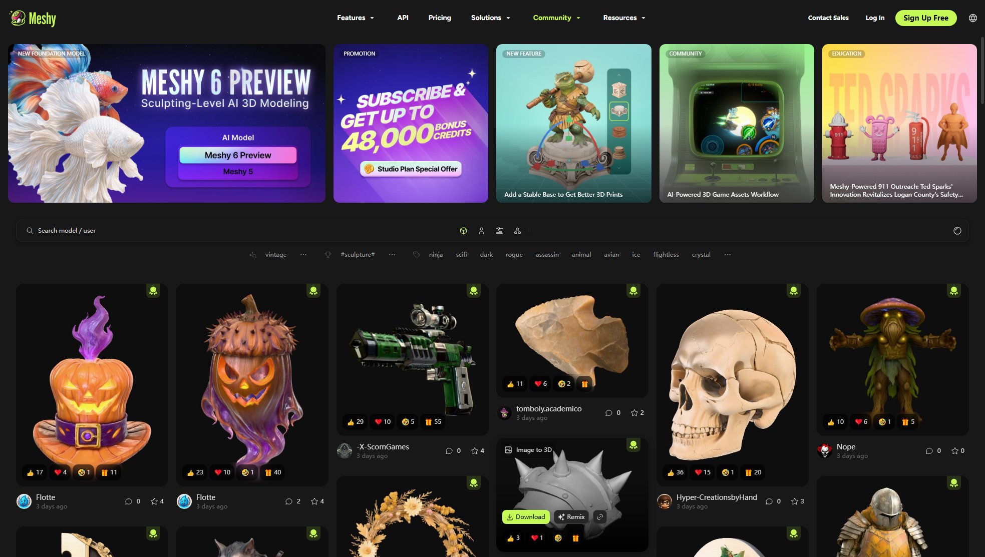 Meshy Meshy Interface & Screenshots