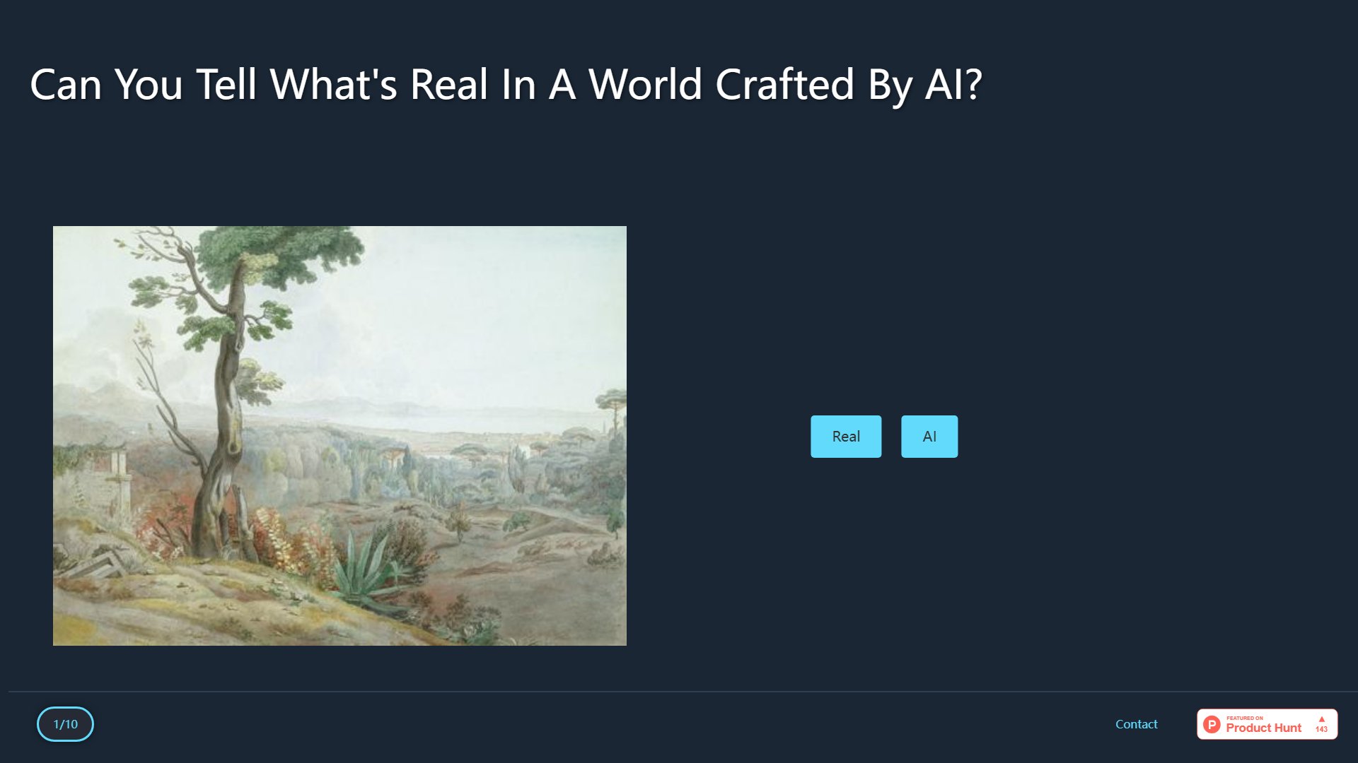 Real Or AI? Screenshot Real Or AI? Screenshot