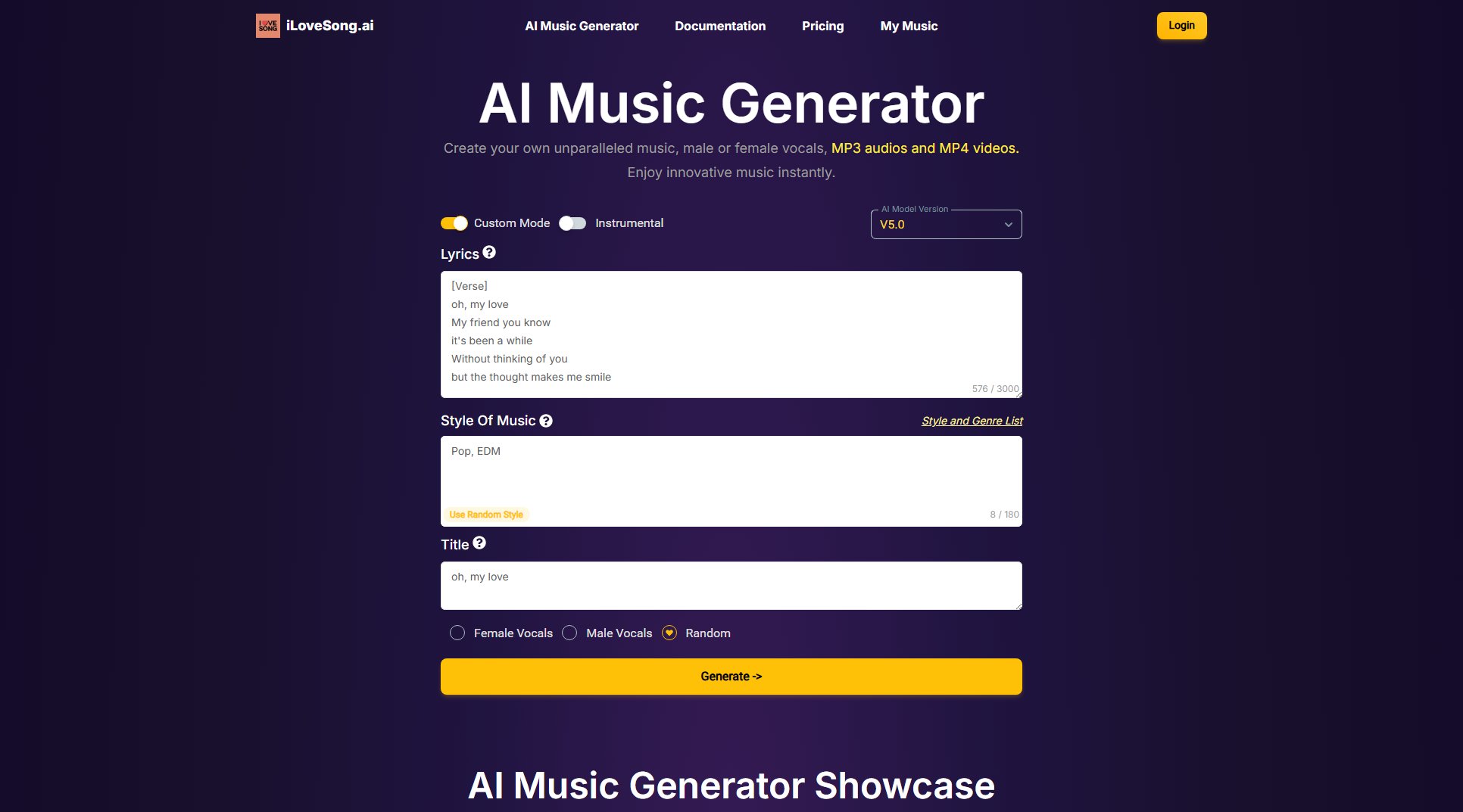 AI Music Generator By SongAI AI Music Generator By SongAI Interface & Screenshots
