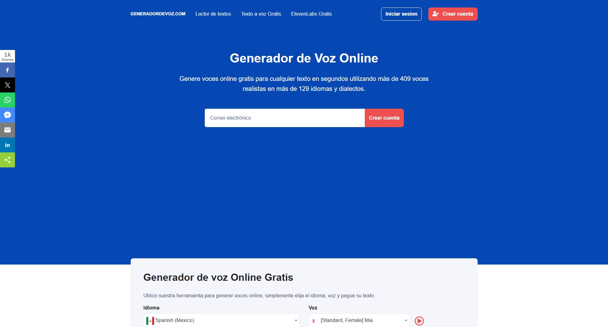 Generador de Voz Online Gratis Screenshot