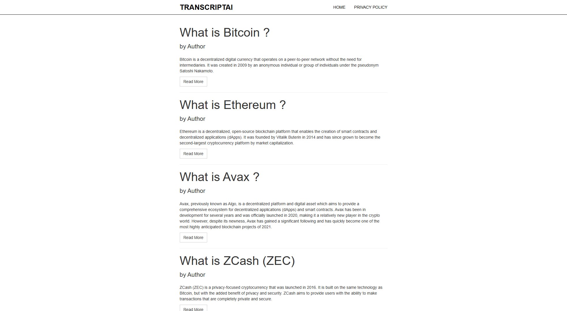 TRANSCRIPTAI TRANSCRIPTAI Interface & Screenshots TRANSCRIPTAI TRANSCRIPTAI Interface & Screenshots