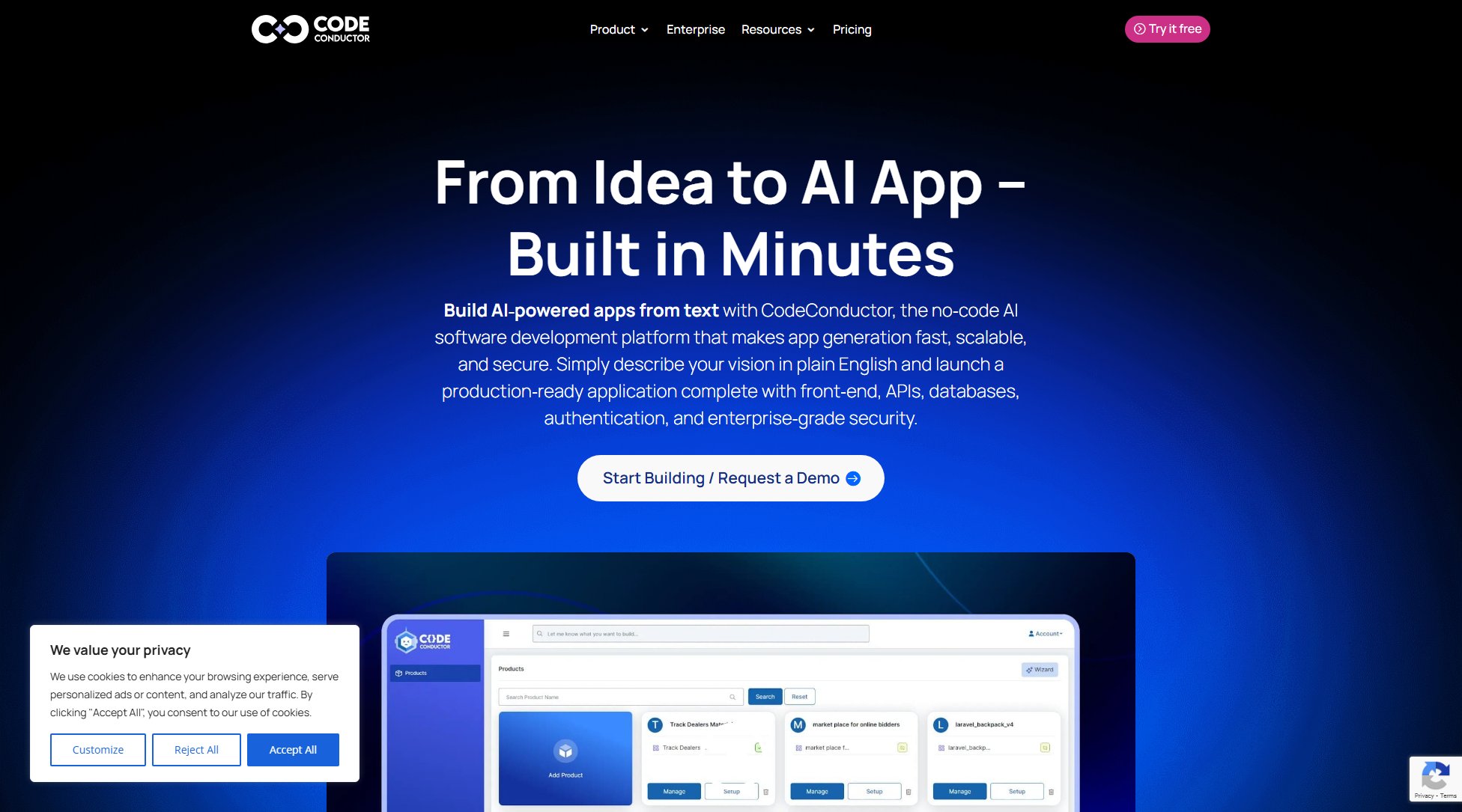 Code Conductor Code Conductor Interface & Screenshots