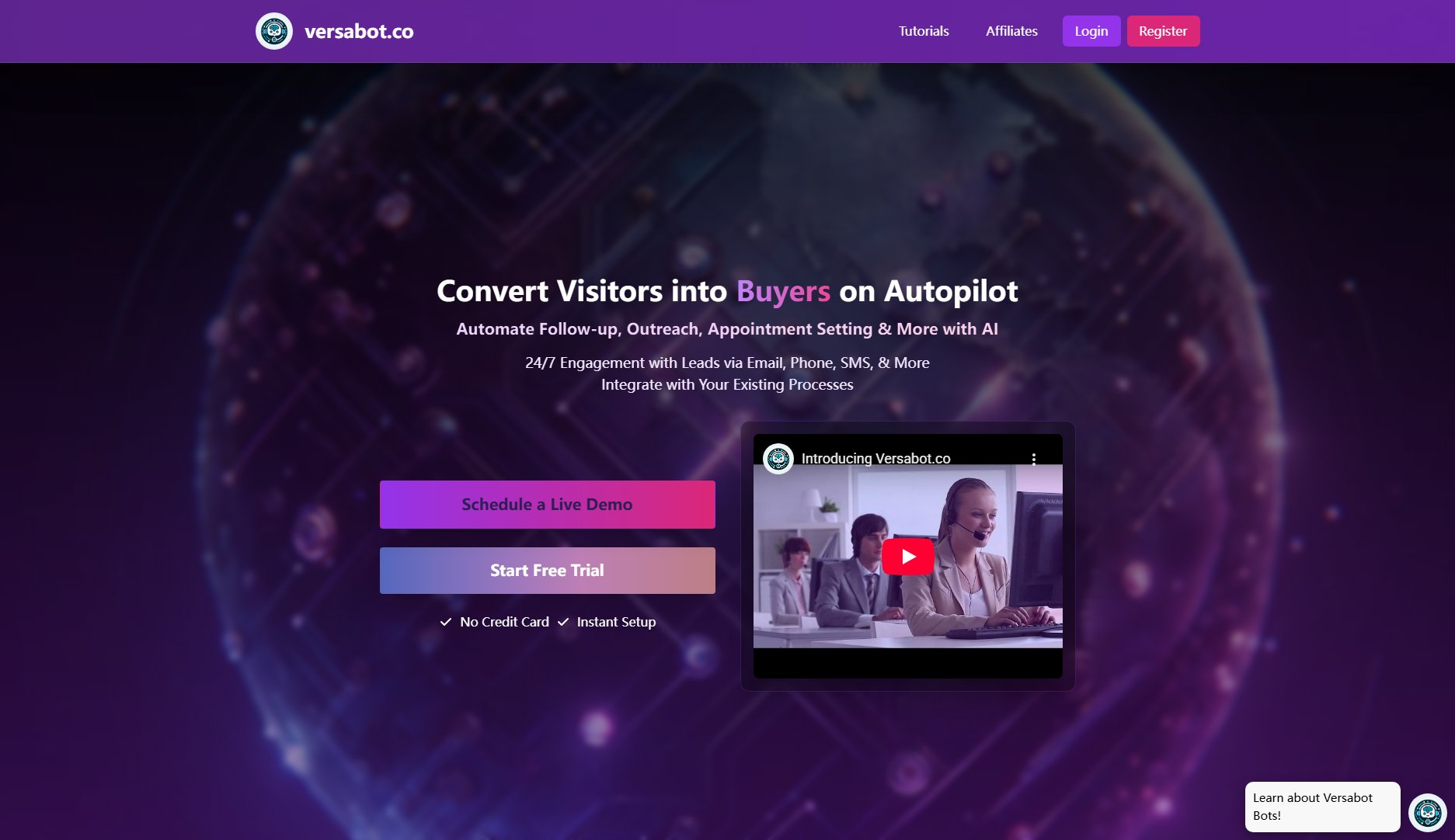 Versabot Versabot Interface & Screenshots Versabot Versabot Interface & Screenshots
