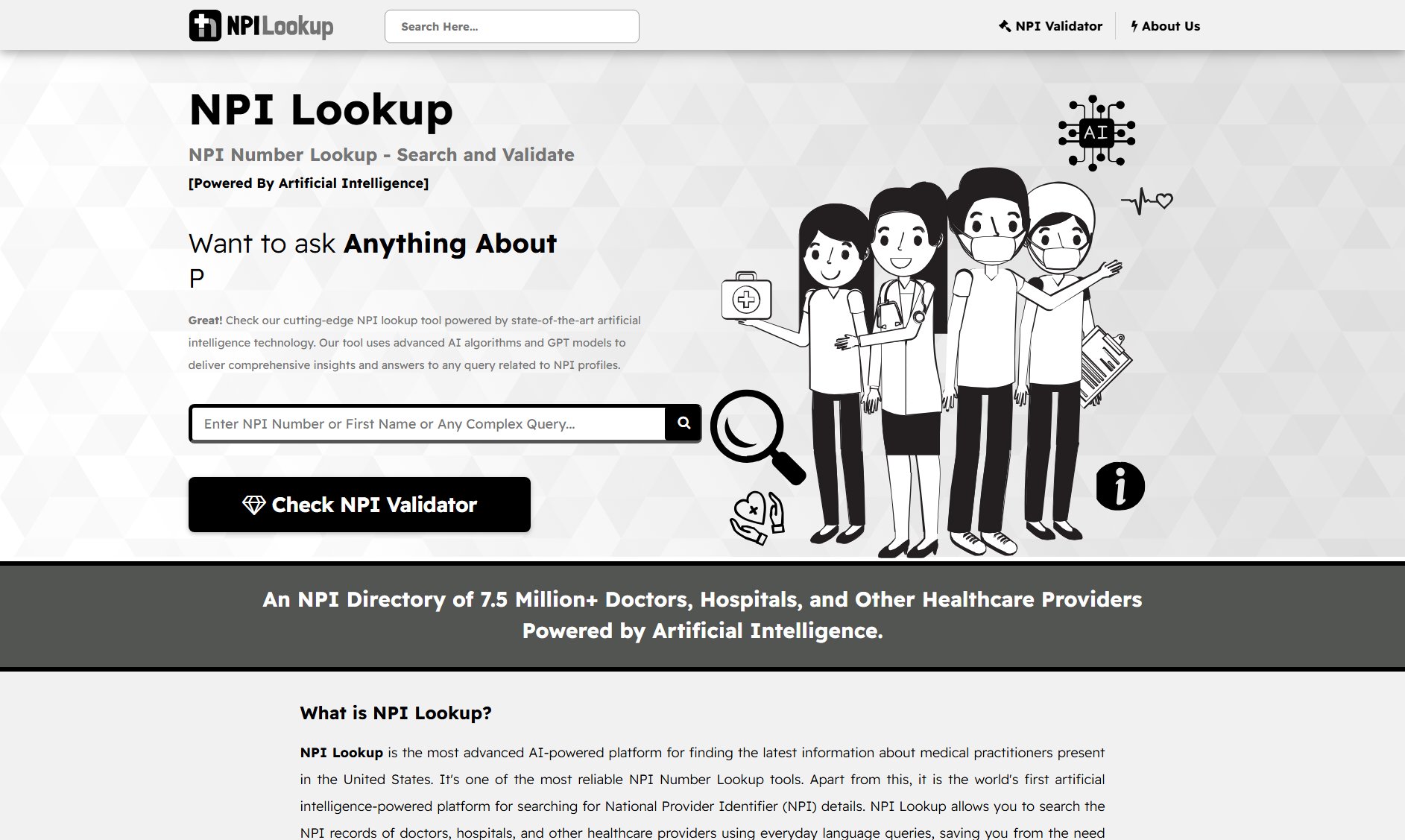 NPI Lookup NPI Lookup Interface & Screenshots
