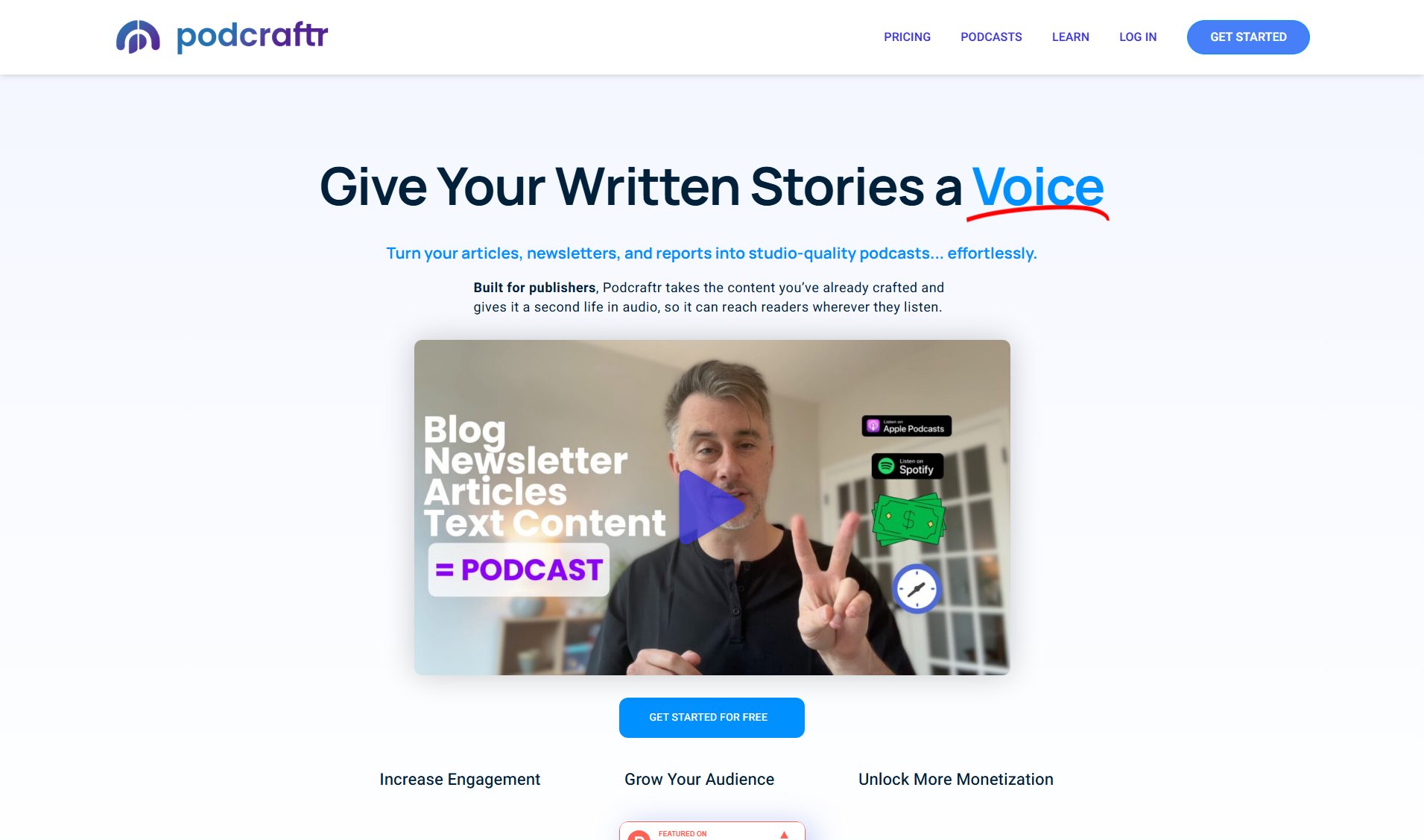 Podcraftr Podcraftr Interface & Screenshots