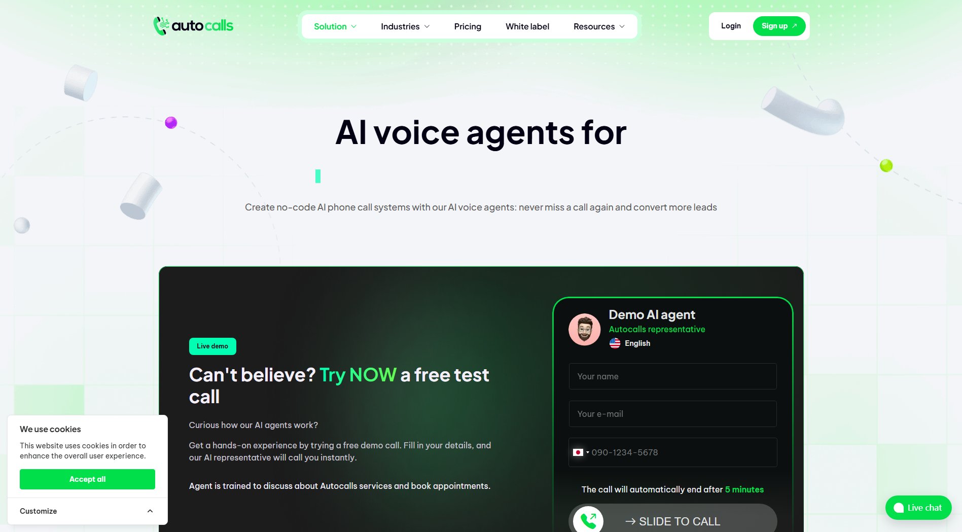 Autocalls Autocalls Interface & Screenshots