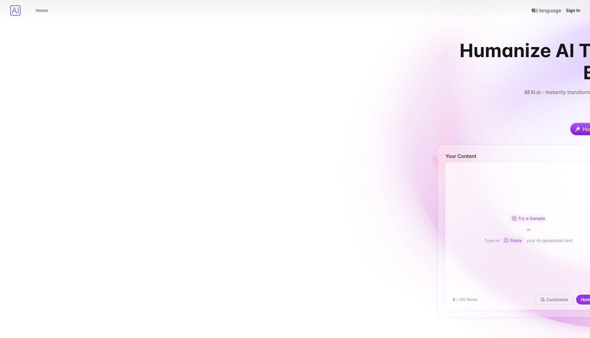 BEXI.ai BEXI.ai Interface & Screenshots