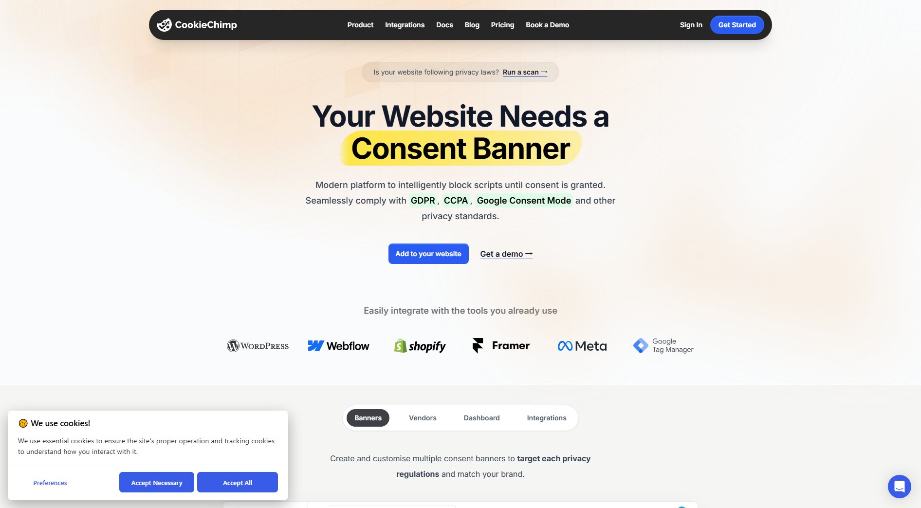 CookieChimp CookieChimp Interface & Screenshots CookieChimp CookieChimp Interface & Screenshots