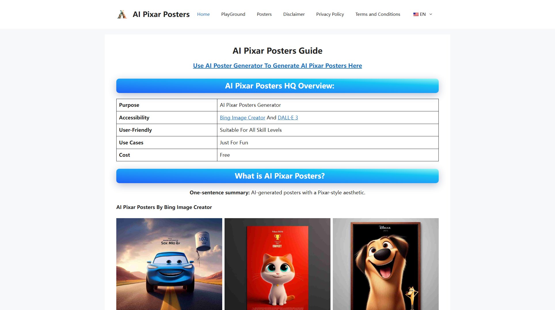 AI Pixar Posters AI Pixar Posters Interface & Screenshots AI Pixar Posters AI Pixar Posters Interface & Screenshots
