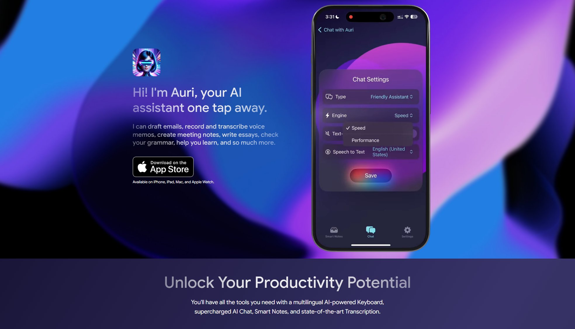 Auri.AI Auri.AI Interface & Screenshots