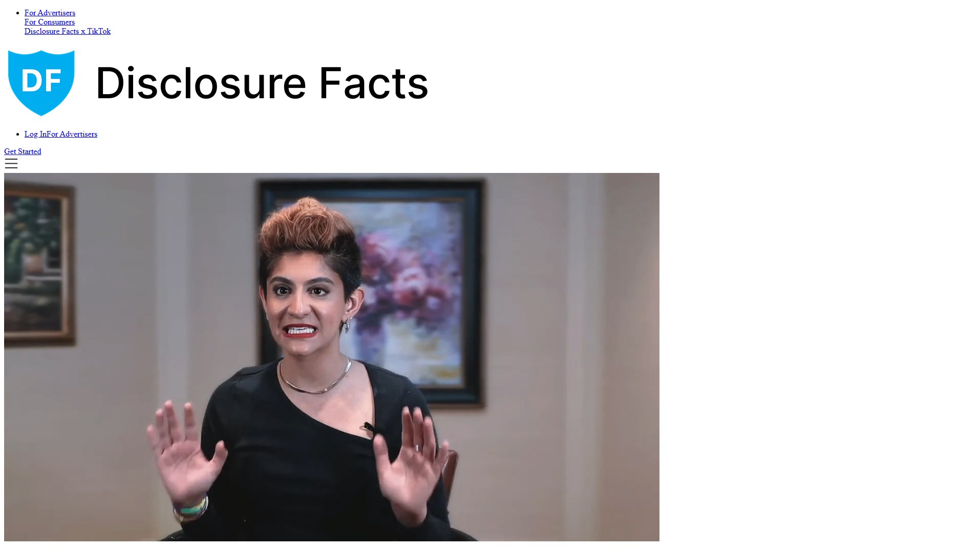 Disclosure Facts Disclosure Facts Interface & Screenshots