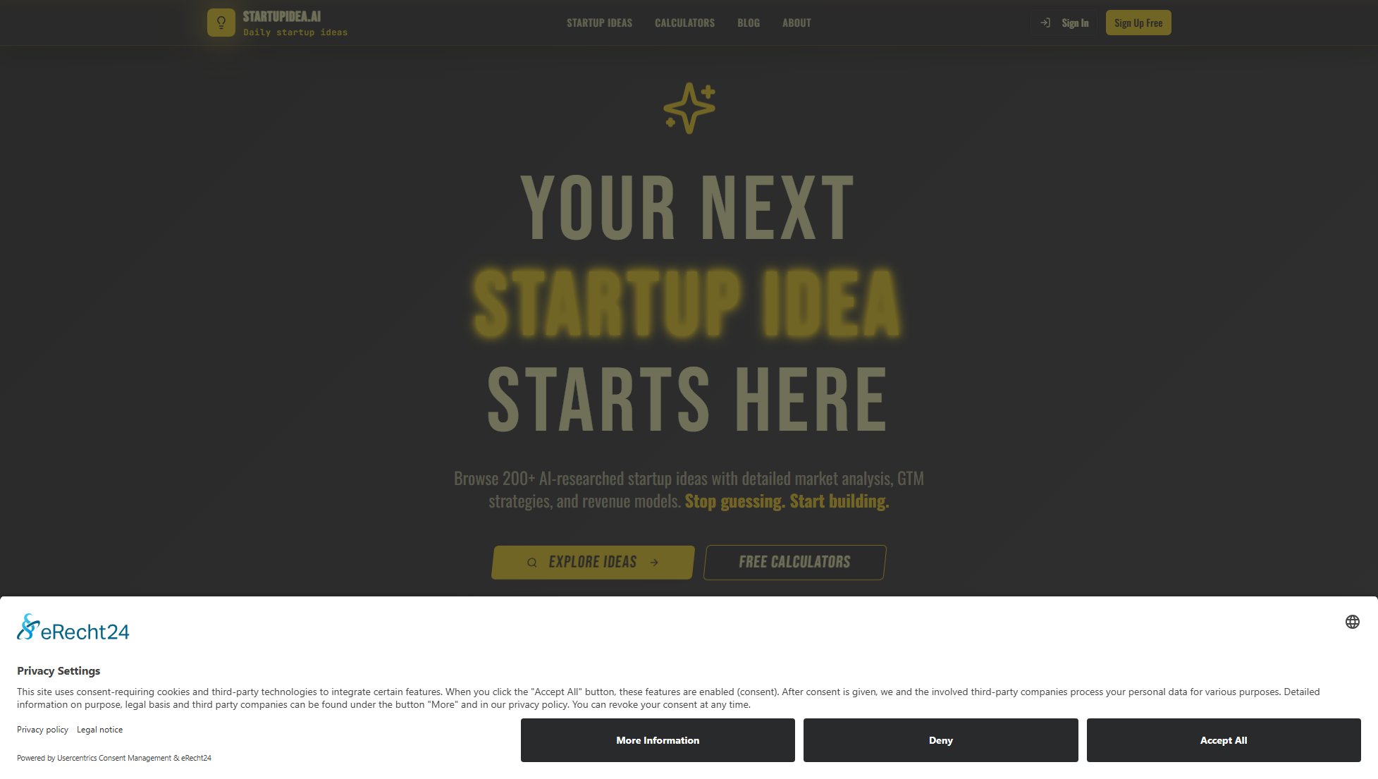 StartupIdea.ai StartupIdea.ai Interface & Screenshots StartupIdea.ai StartupIdea.ai Interface & Screenshots
