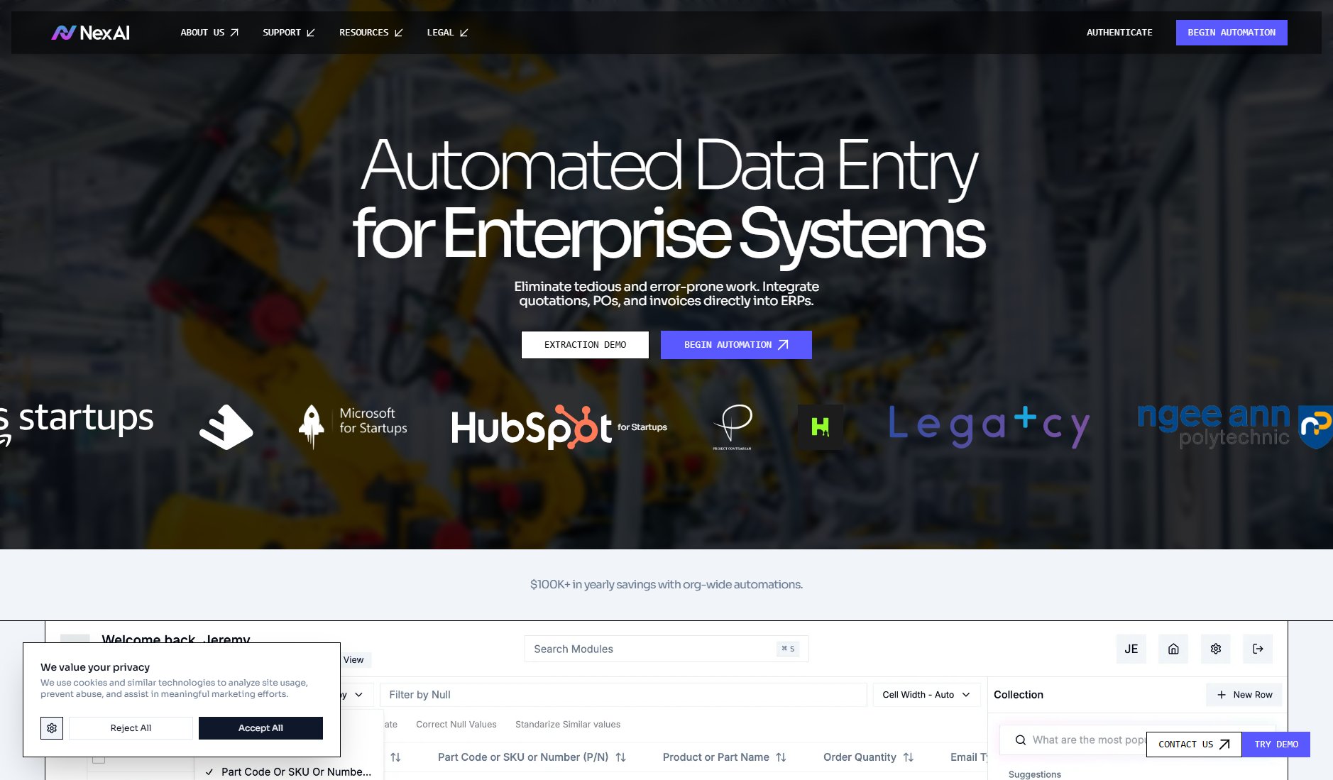 Nex AI - Enterprise Data Platform Nex AI - Enterprise Data Platform Interface & Screenshots