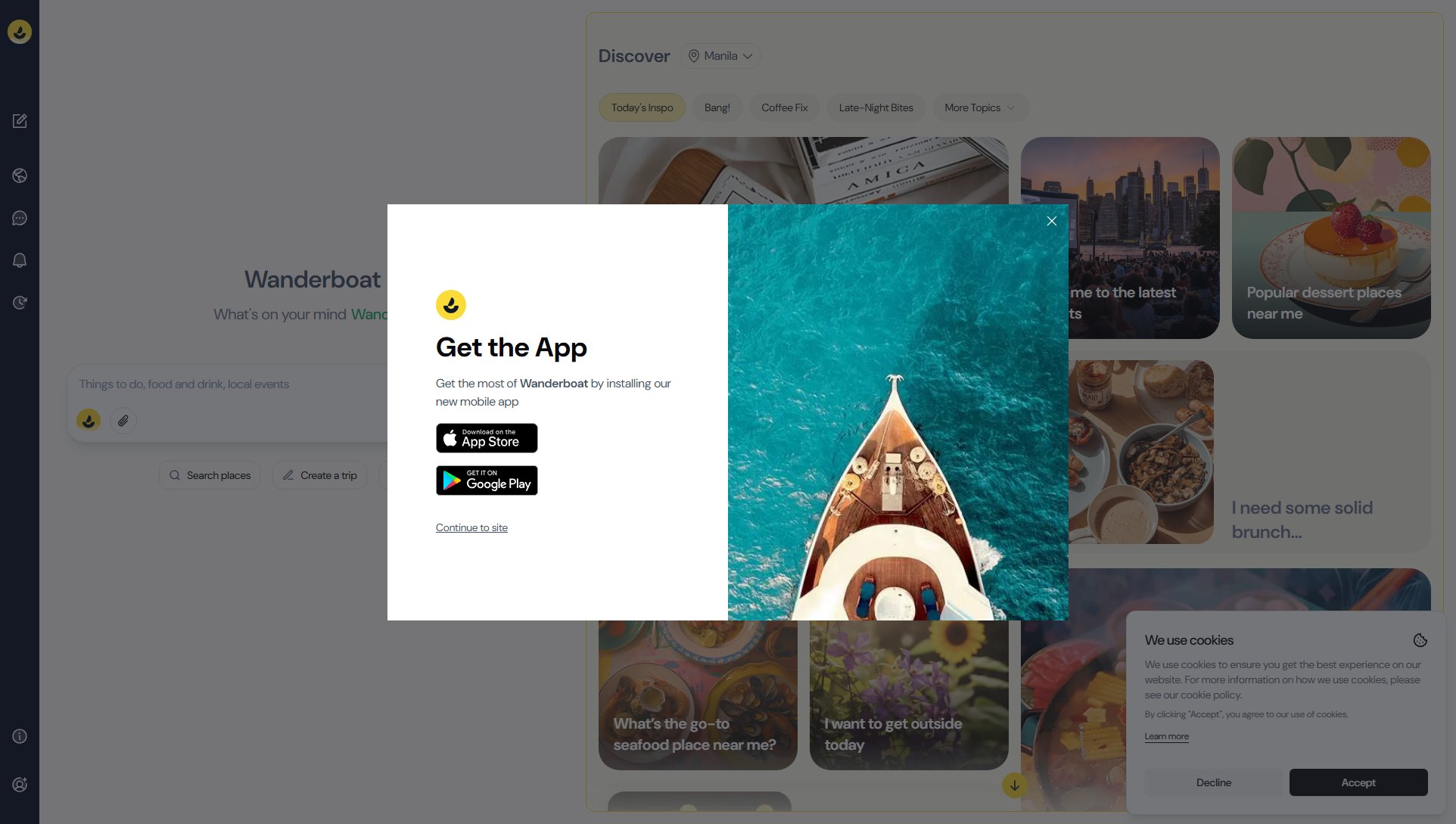 Wanderboat Wanderboat Interface & Screenshots