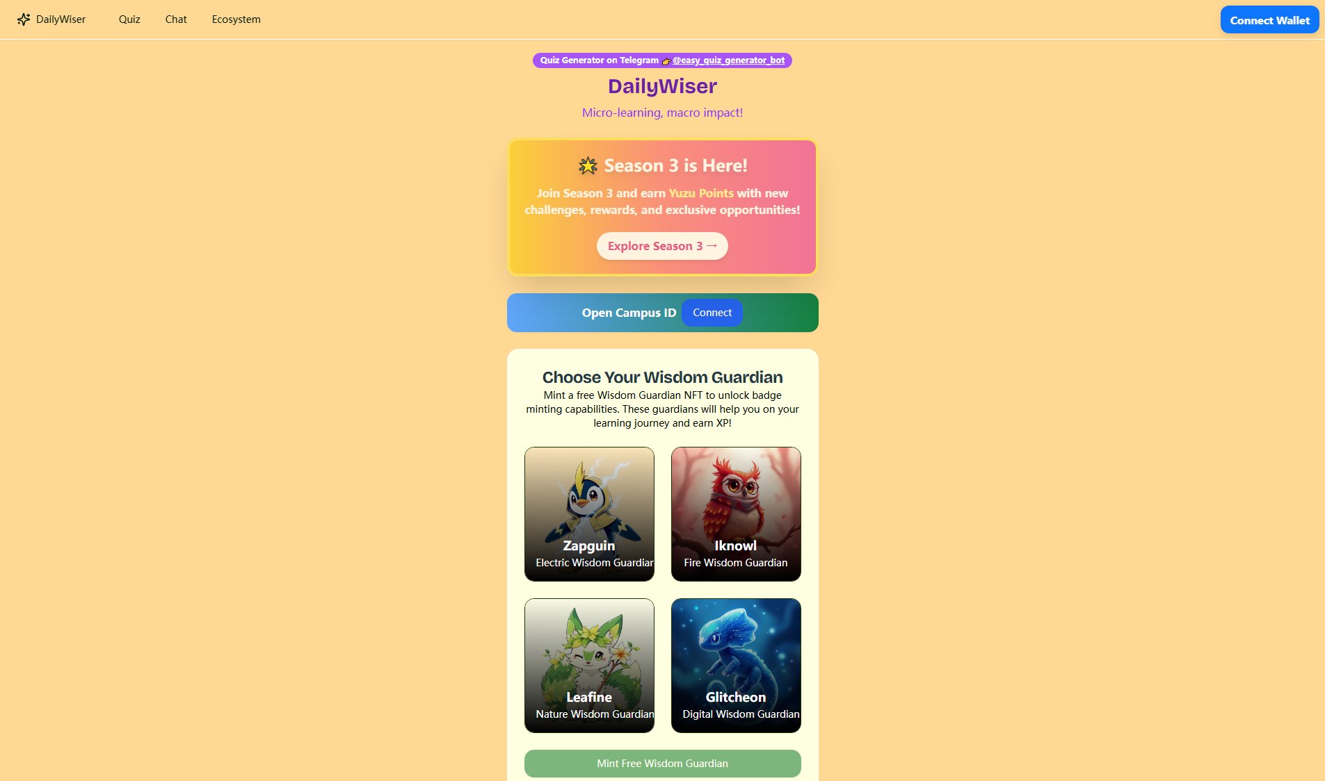 DailyWiser DailyWiser Interface & Screenshots DailyWiser DailyWiser Interface & Screenshots
