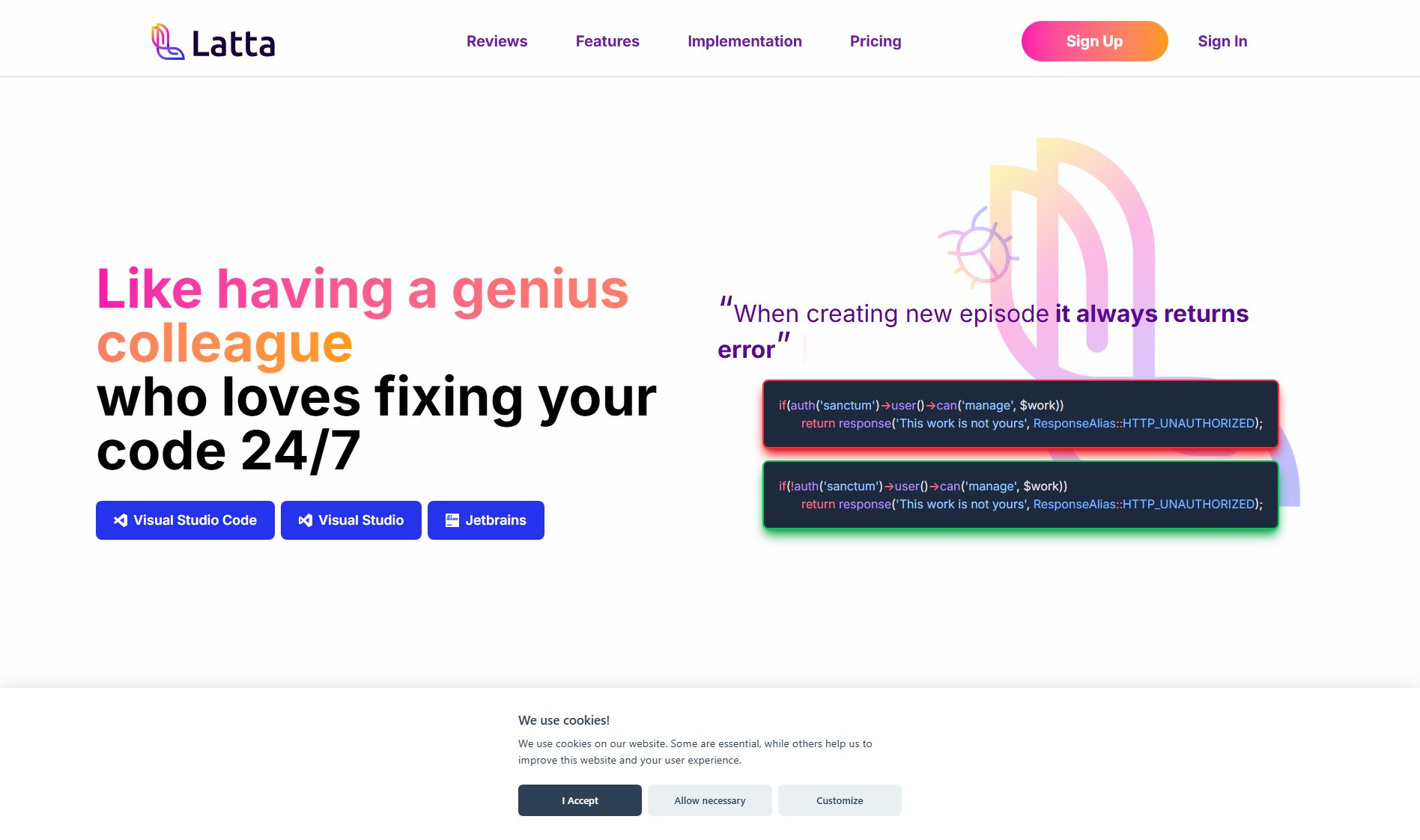 Latta Latta Interface & Screenshots