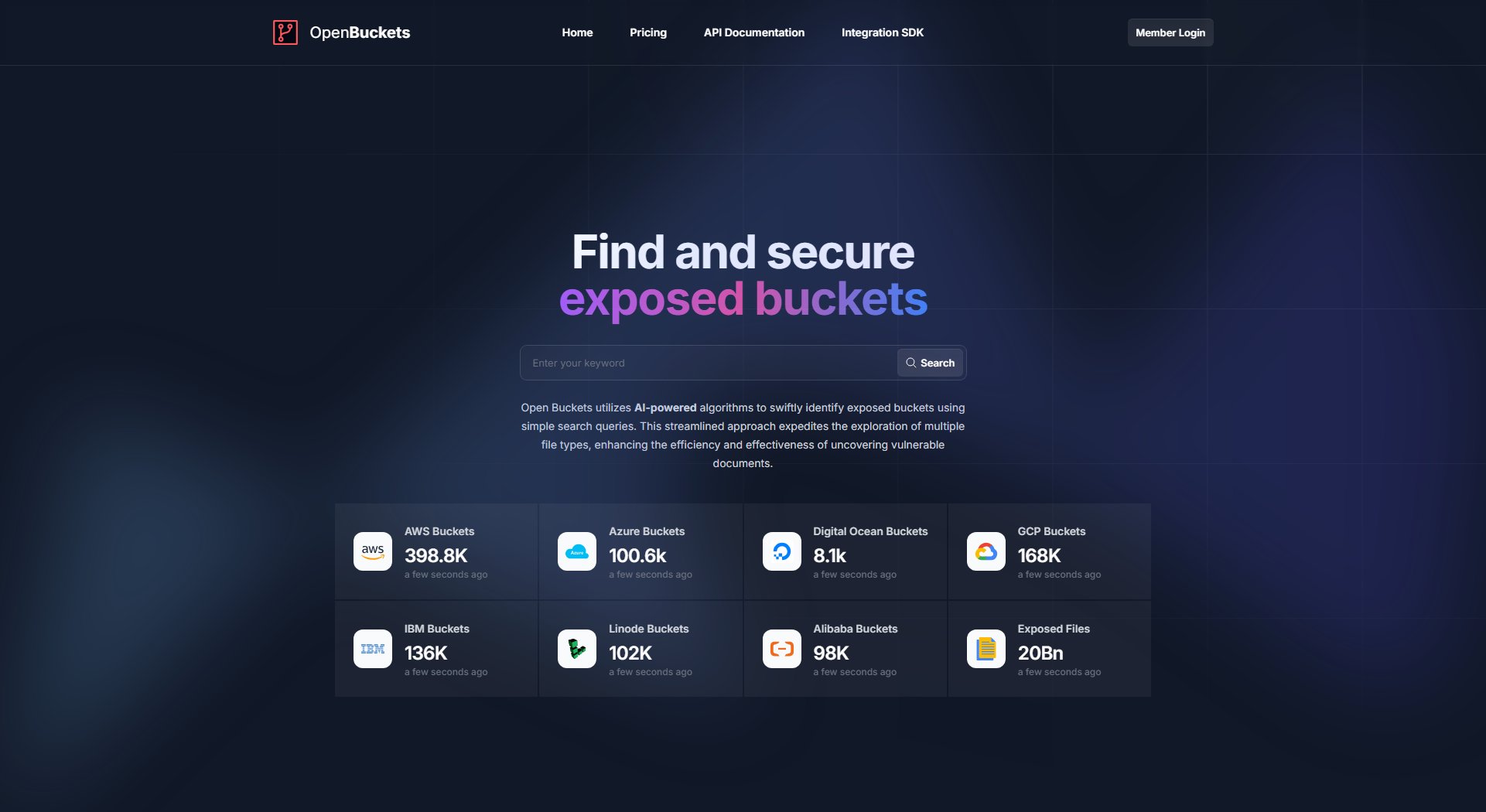 OpenBuckets OpenBuckets Interface & Screenshots OpenBuckets OpenBuckets Interface & Screenshots