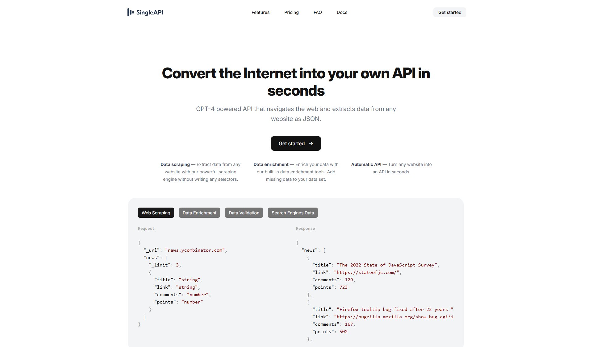 SingleAPI SingleAPI Interface & Screenshots SingleAPI SingleAPI Interface & Screenshots