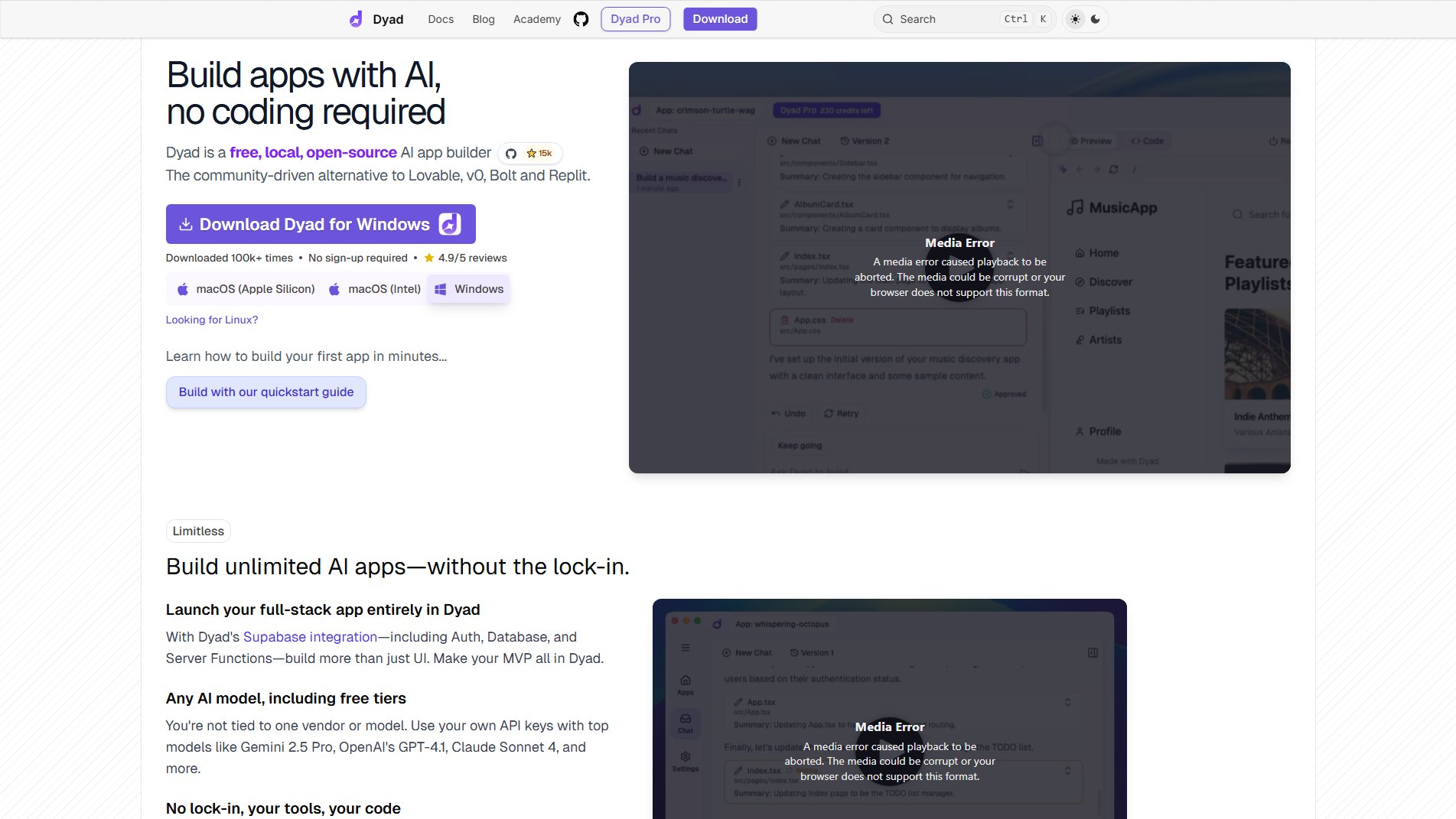 Dyad Dyad Interface & Screenshots